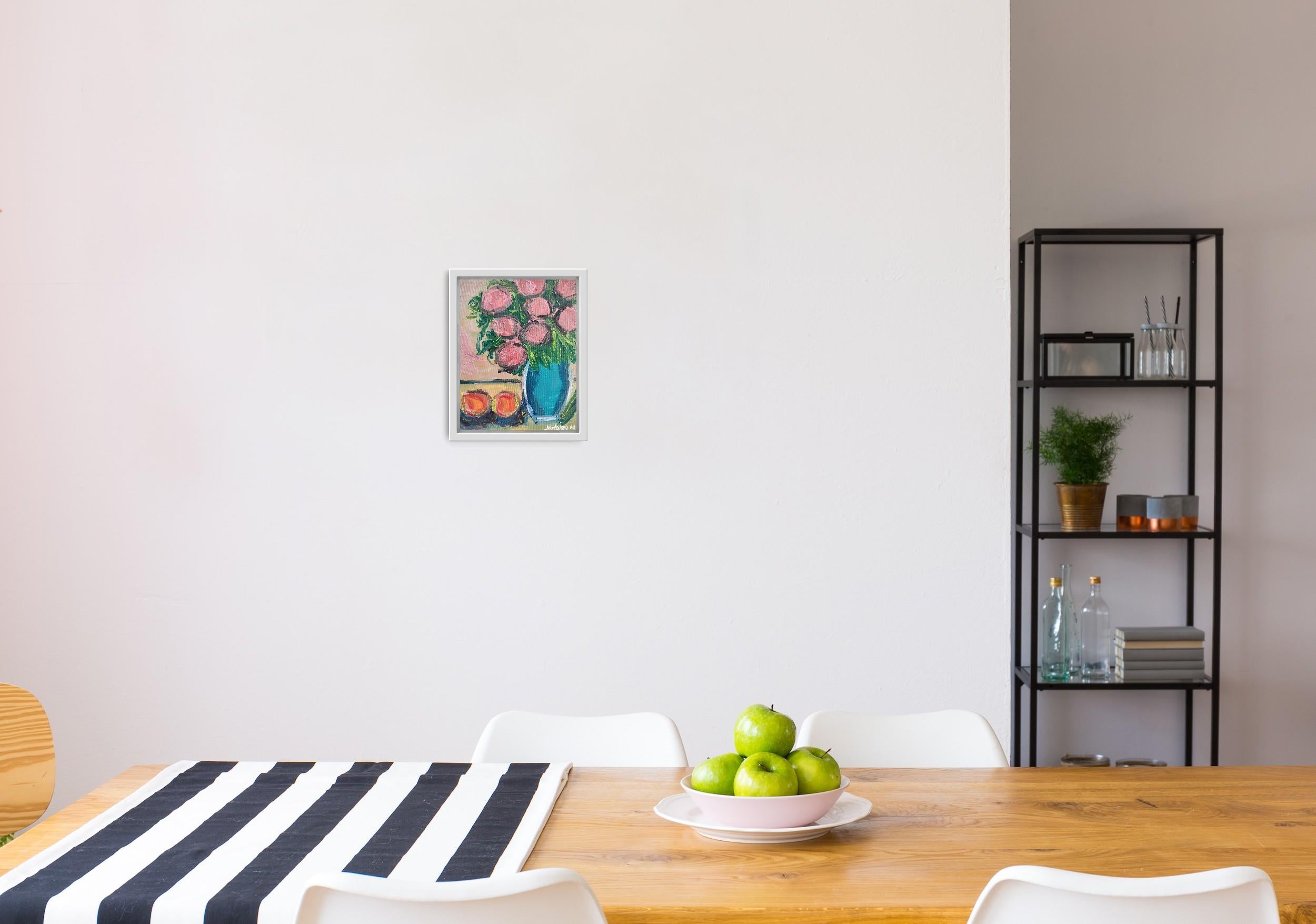Peinture à l'huile impressionniste abstraite et florale expressive 