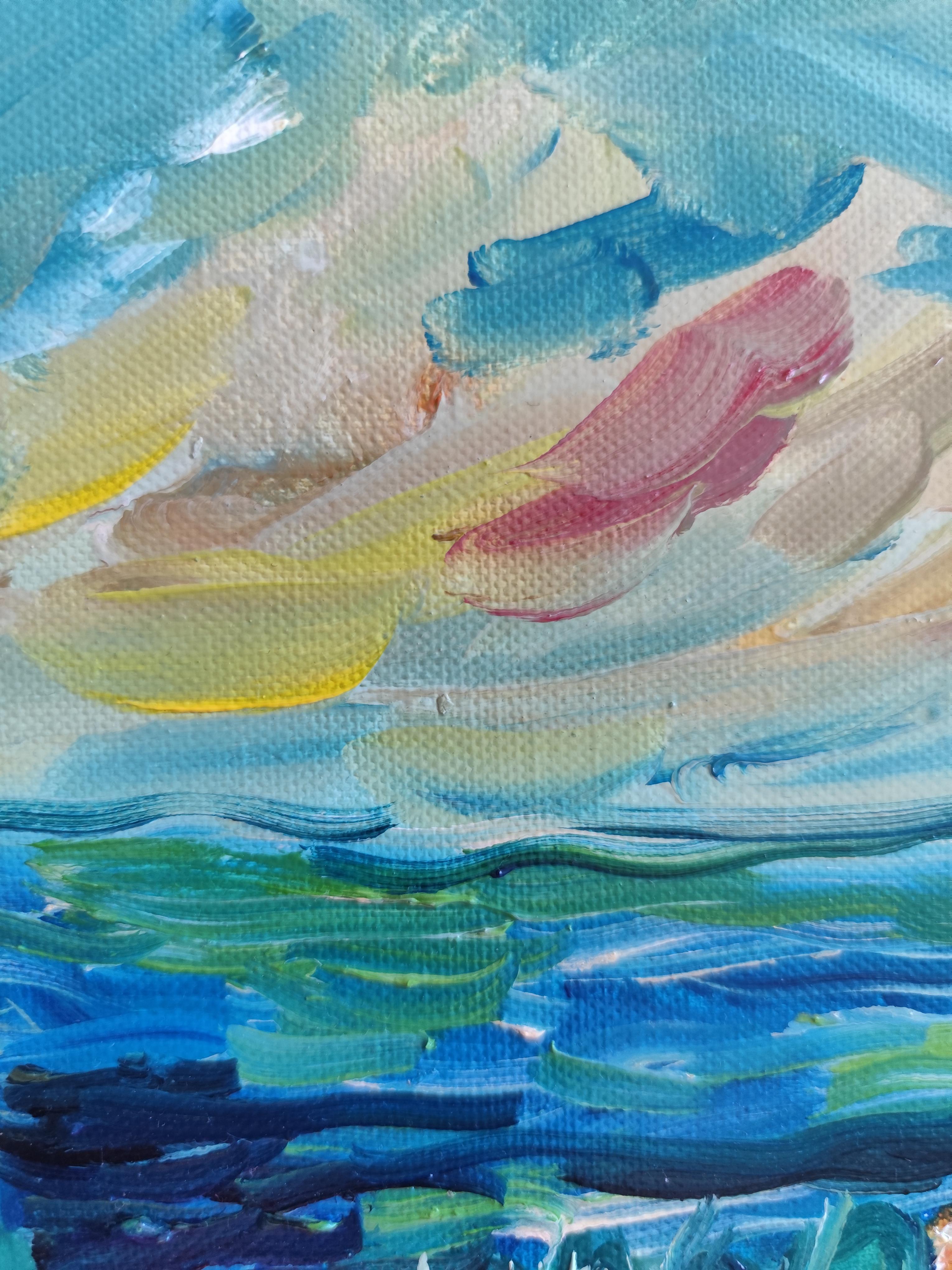 Pintura al óleo de naturaleza expresiva impresionista abstracta 
