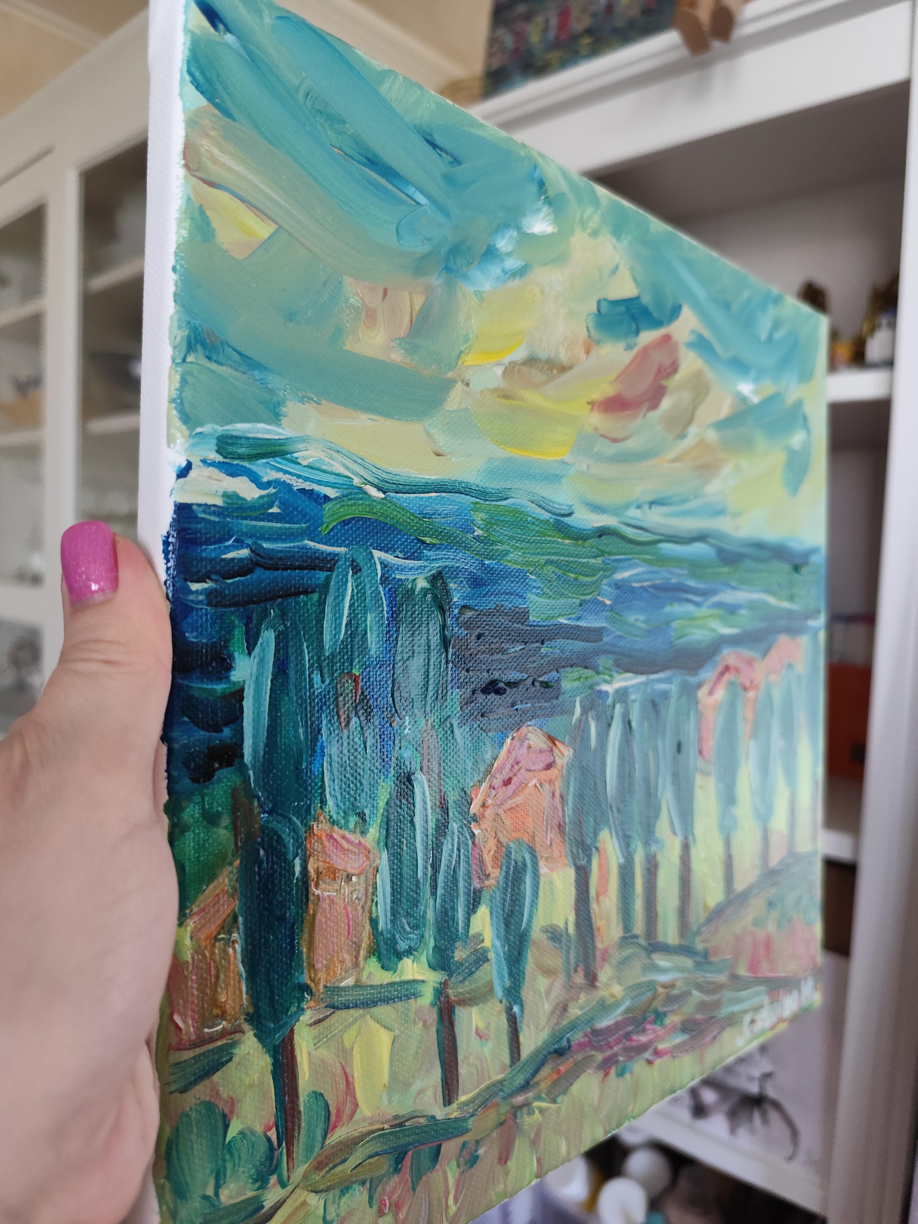 Pintura al óleo de naturaleza expresiva impresionista abstracta 