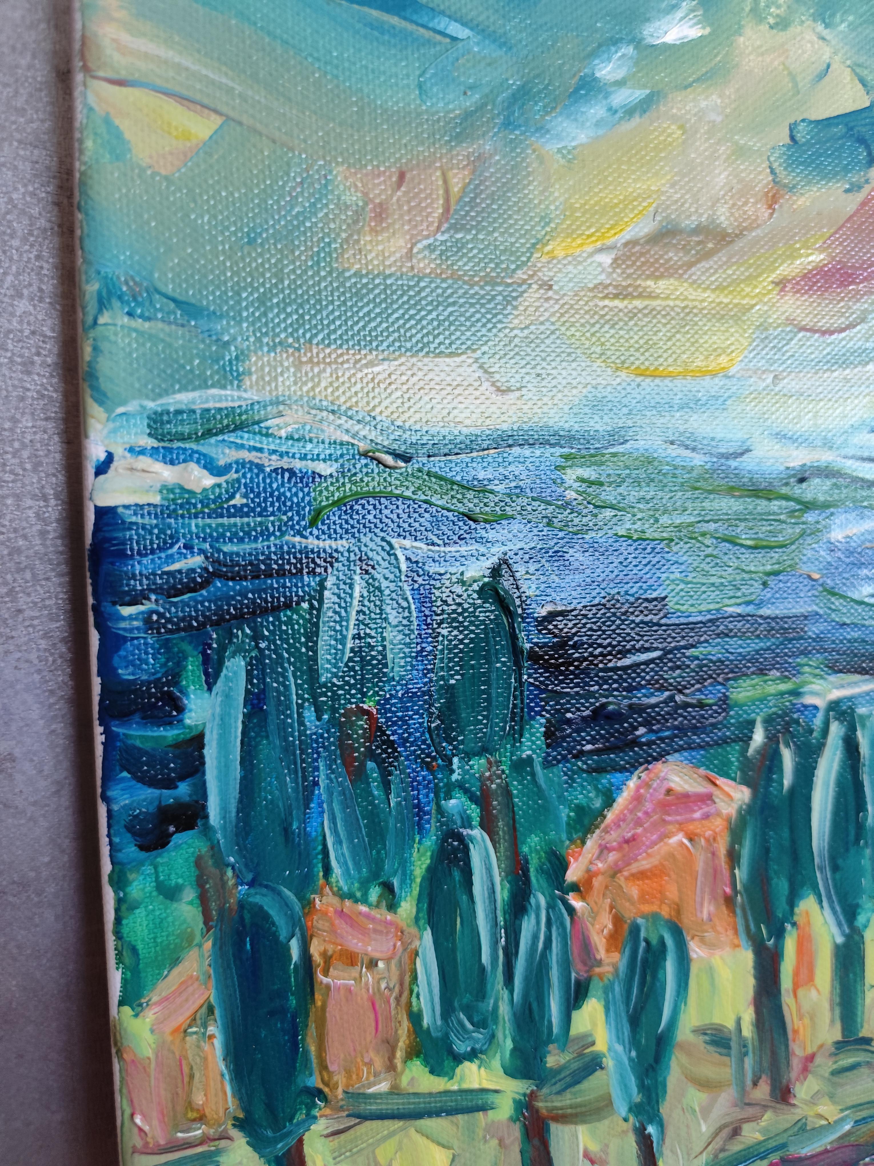 Pintura al óleo de naturaleza expresiva impresionista abstracta 