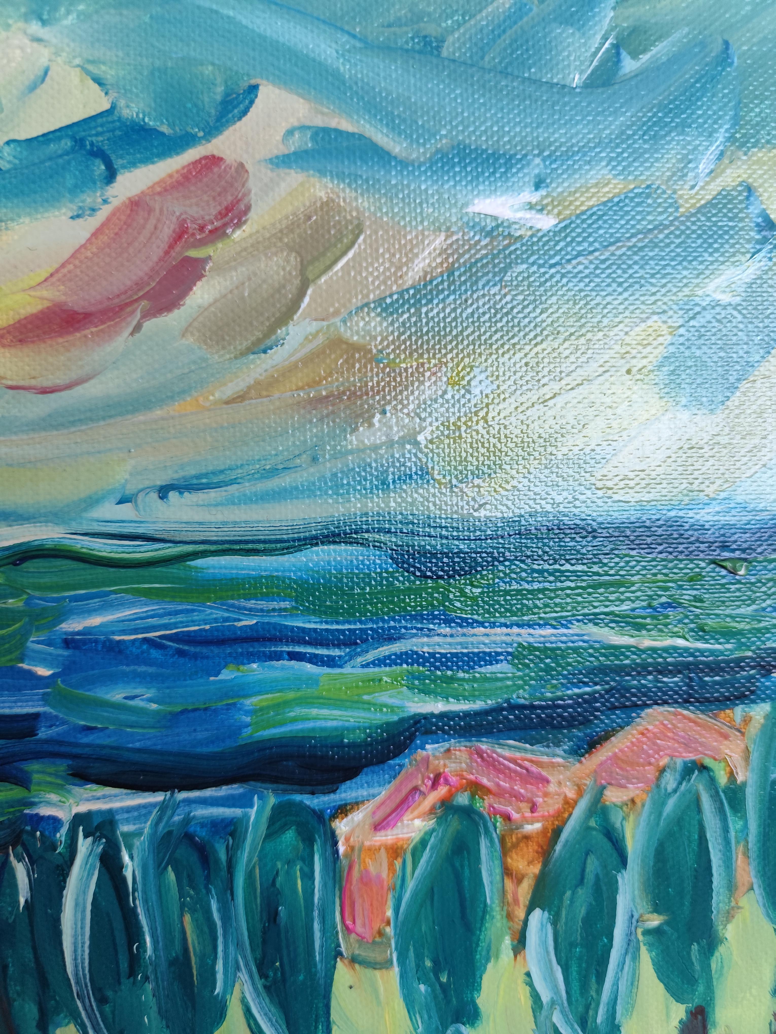 Pintura al óleo de naturaleza expresiva impresionista abstracta 