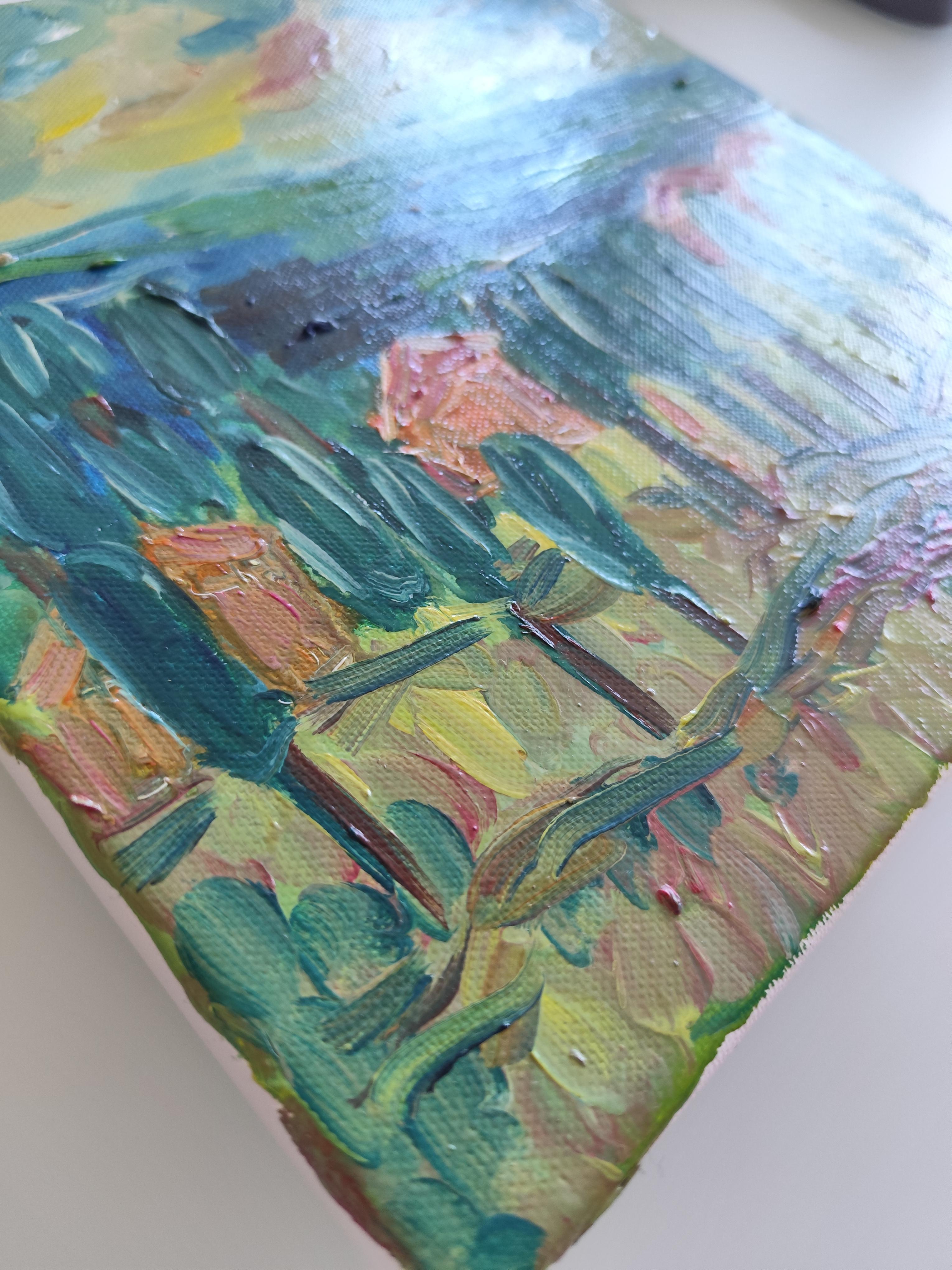 Pintura al óleo de naturaleza expresiva impresionista abstracta 