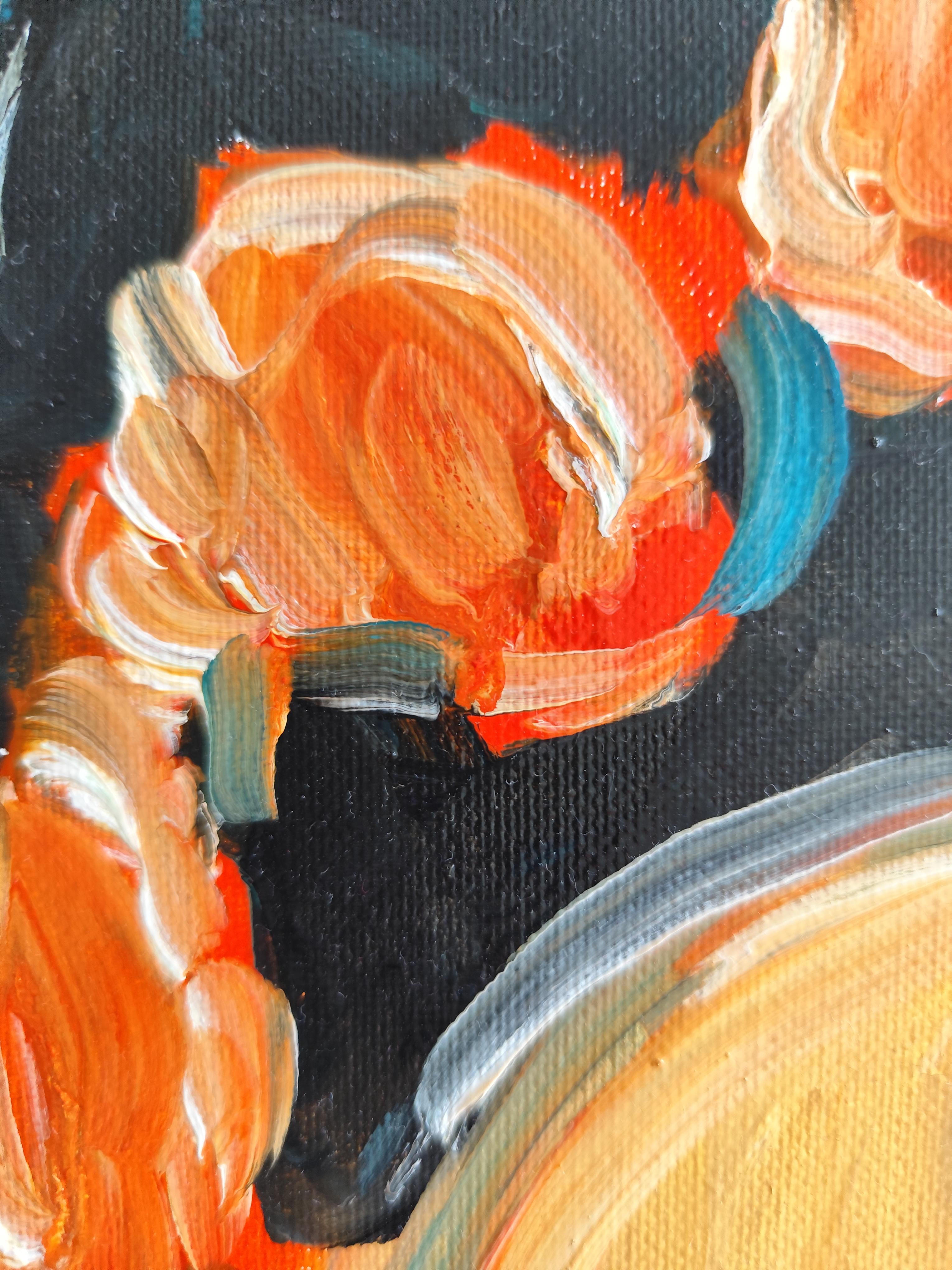 Abstract impressionist portrait of Frida Kahlo 