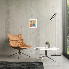 Abstract Impressionist portrait of women oil on cardboard "Shared moments"