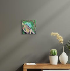 Abstract Impressionist woman's body oil painting on canvas "Dreams in the shade"