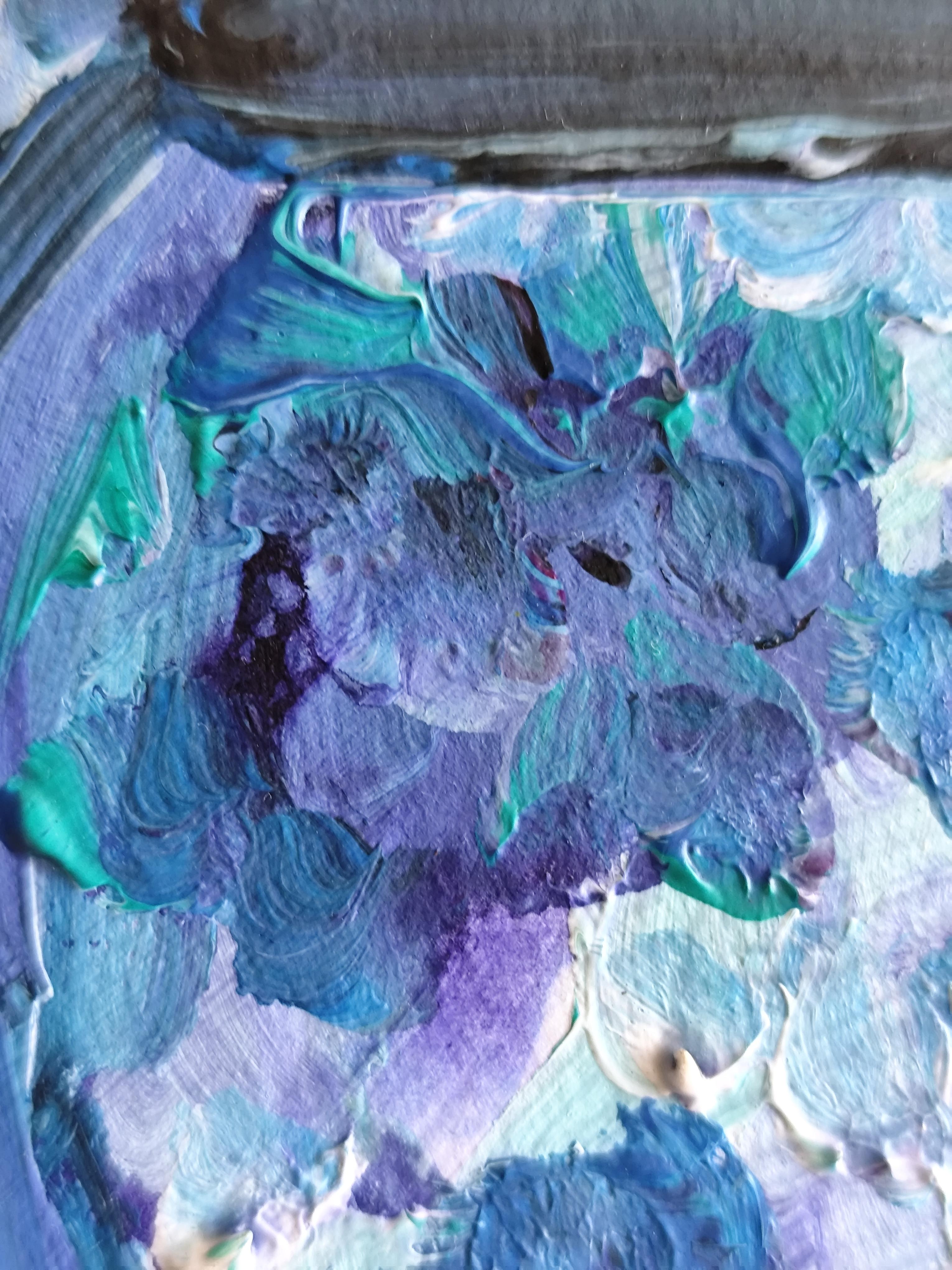 Composizione di natura morta contemporanea di fiori in vaso acrilico su carta in vendita 9