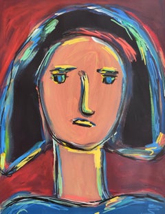 "Burning silence" Contemporain figuratif portrait expressif figure universelle.
