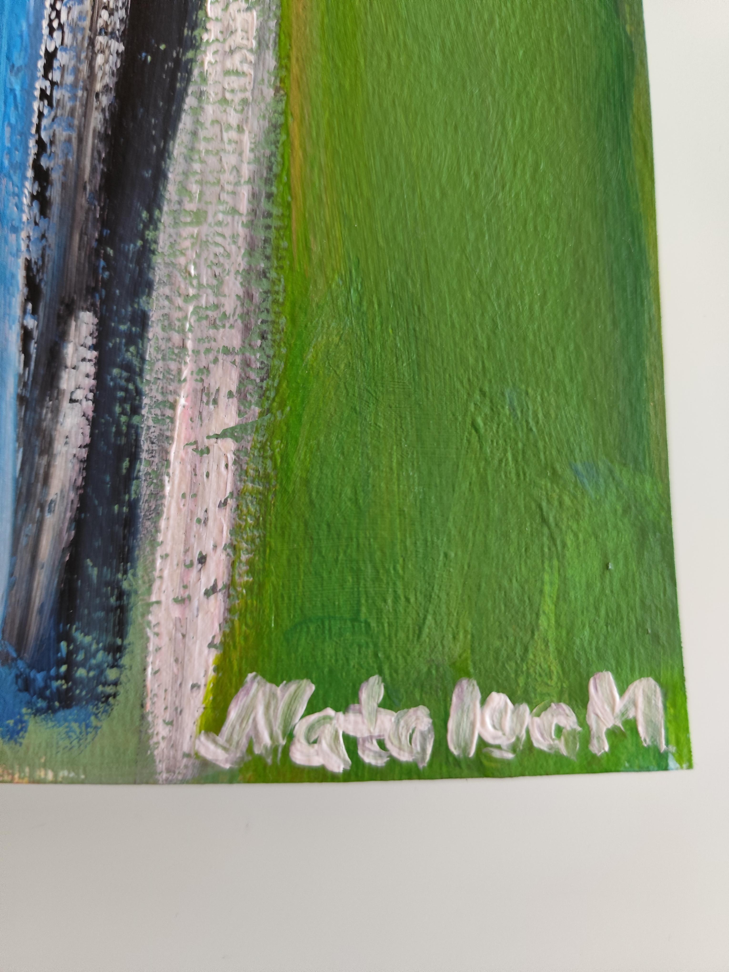 Quadro astratto contemporaneo in acrilico Ritratto di donna senza volto su carta in vendita 5