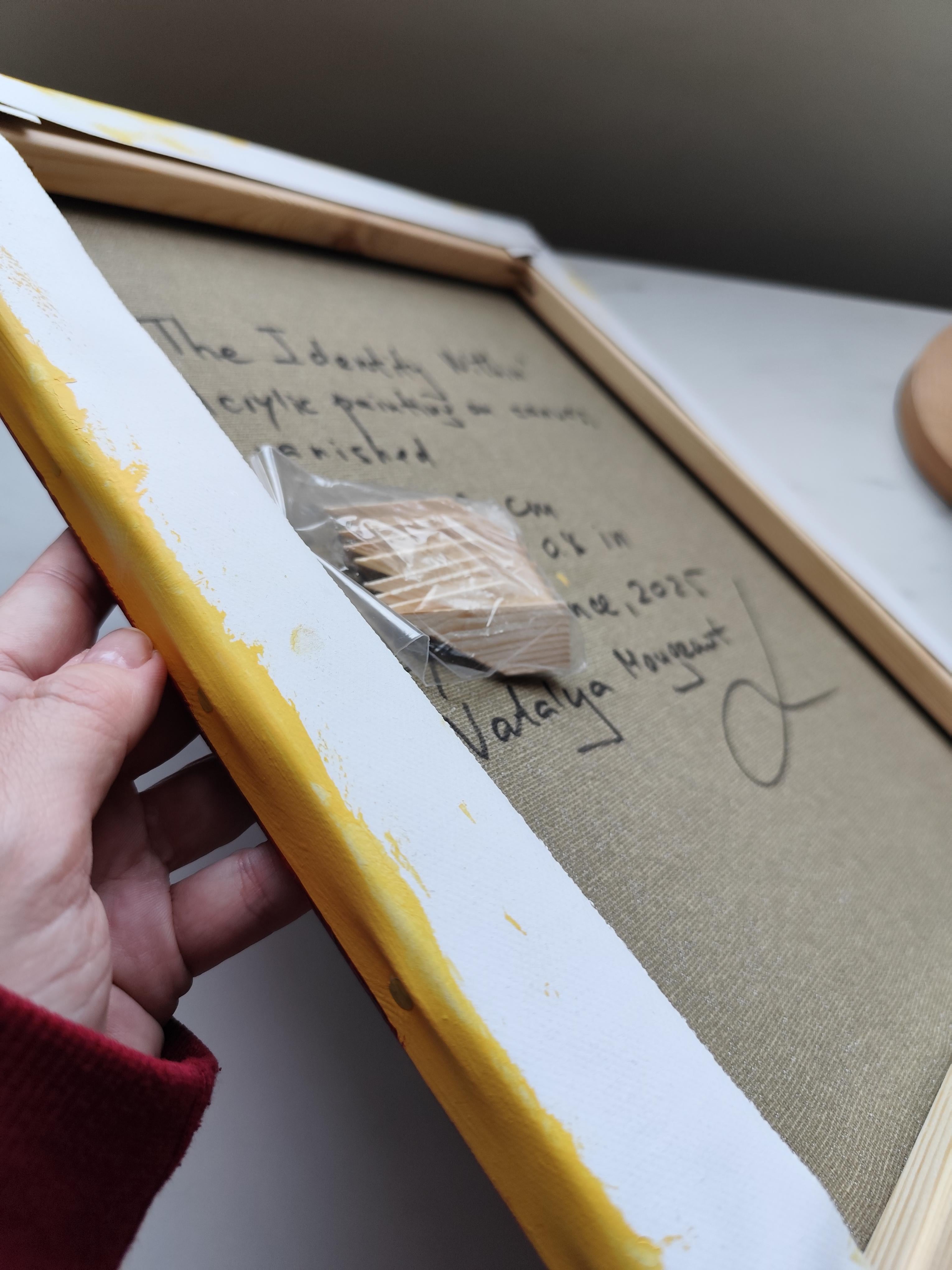 Zeitgenössisches abstraktes expressionistisches Menschenporträt auf Leinwand 