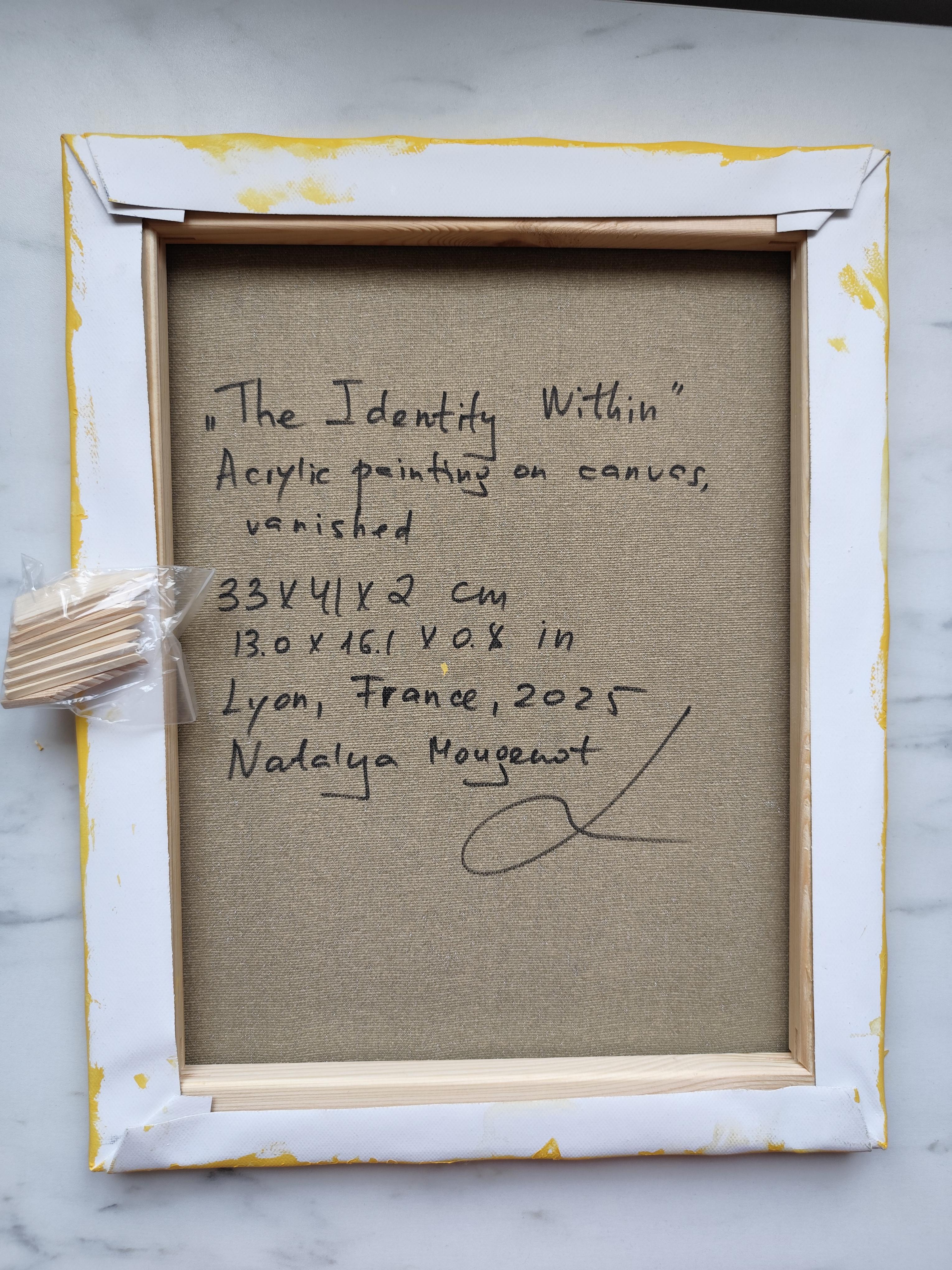 Zeitgenössisches abstraktes expressionistisches Menschenporträt auf Leinwand 