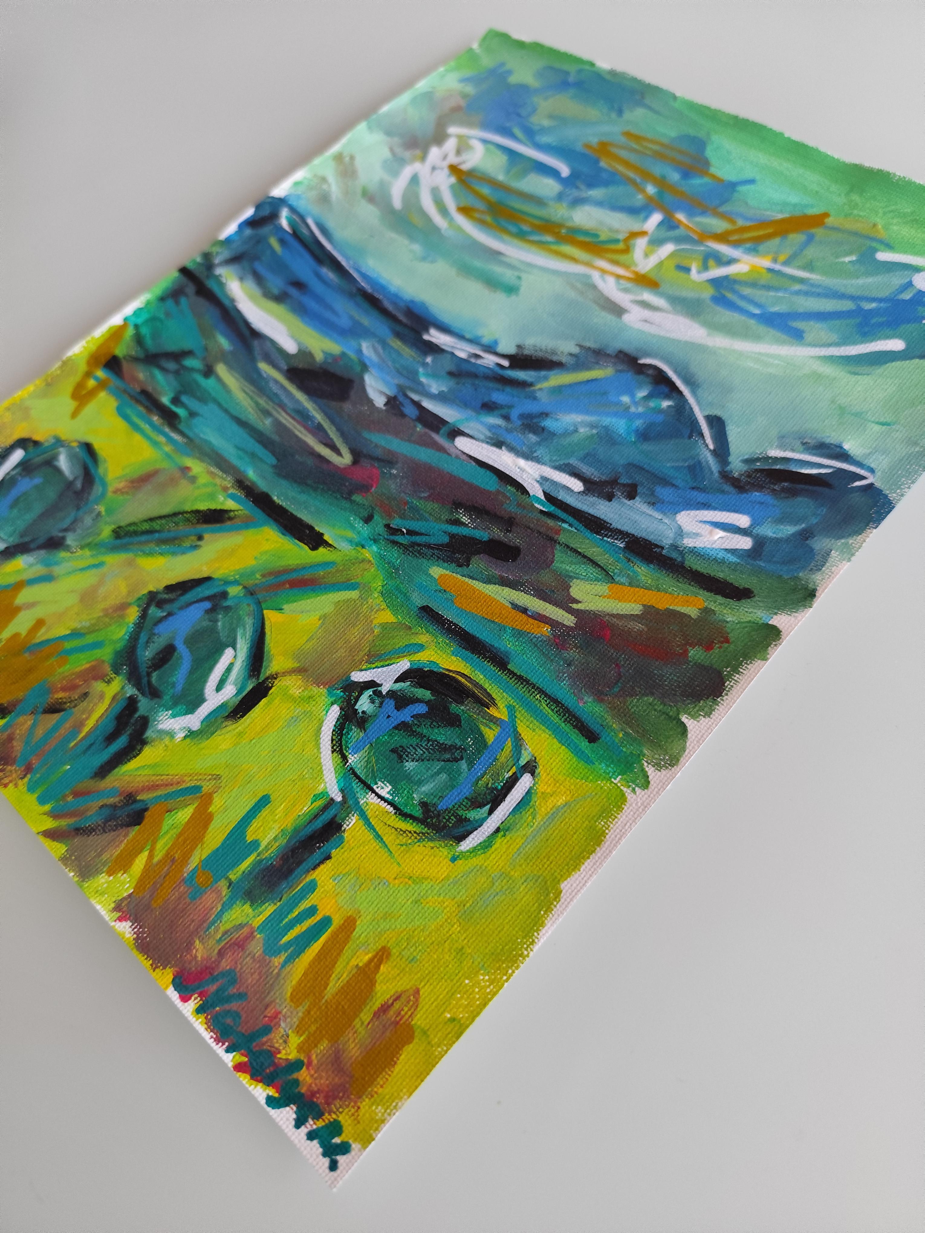 Contemporary abstract expressionist landscape painting 