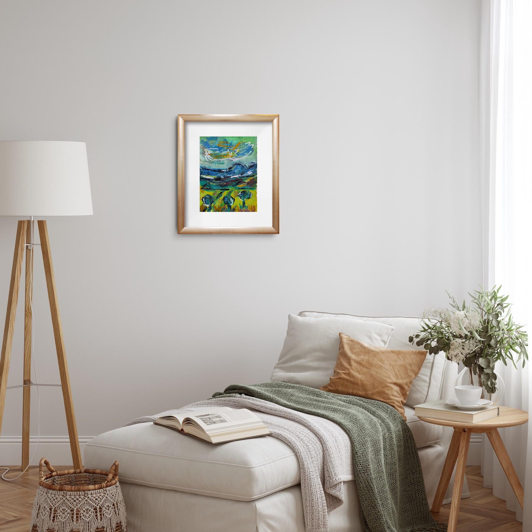 Contemporary abstract expressionist landscape painting 