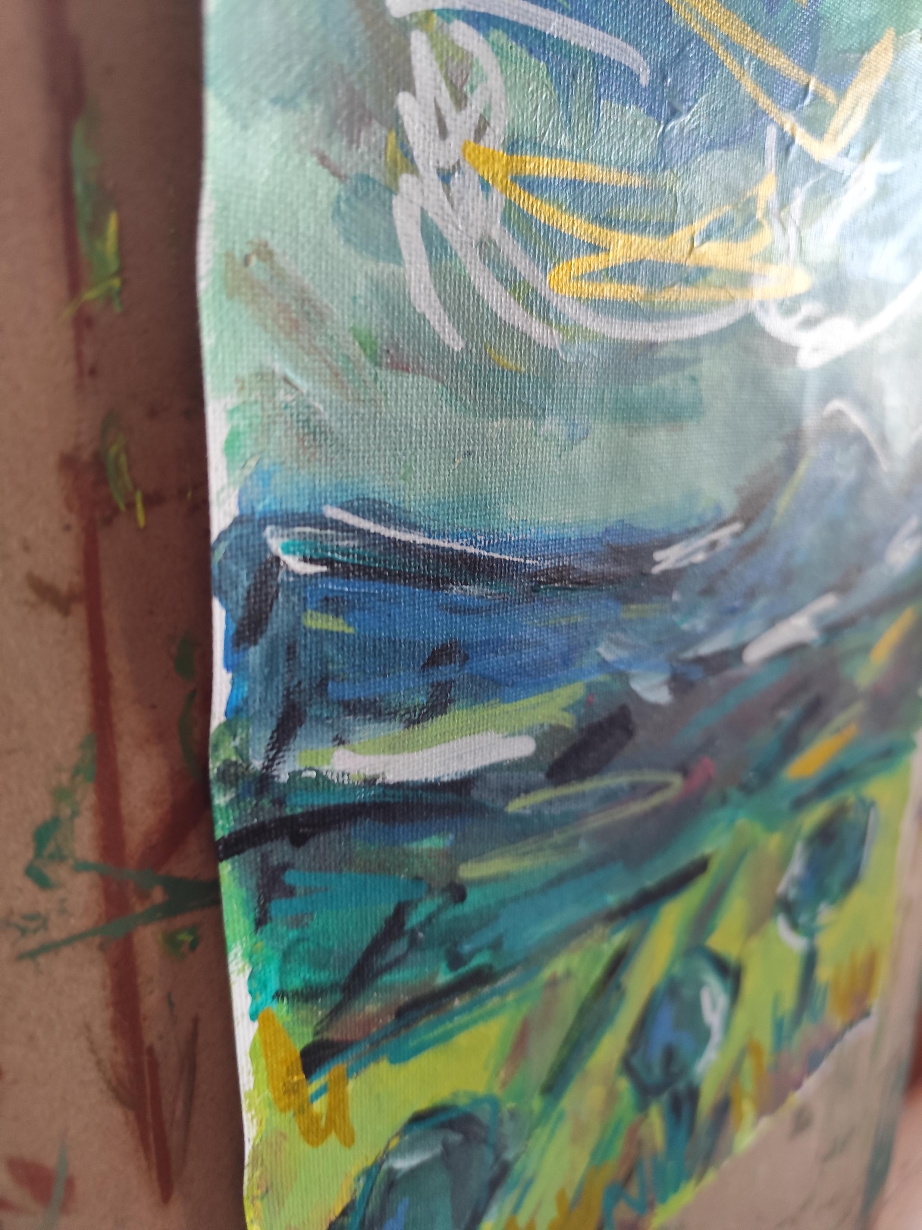 Contemporary abstract expressionist landscape painting 