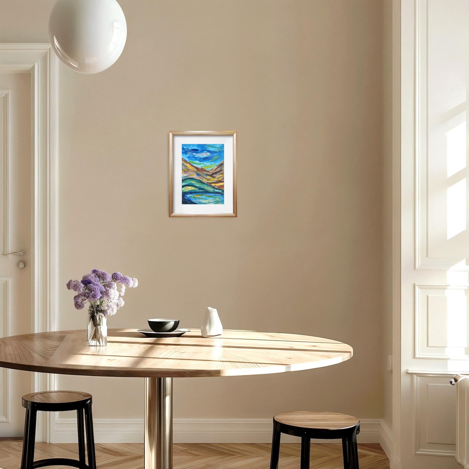 Zeitgenössisches abstraktes expressionistisches Natur-Acrylgemälde 