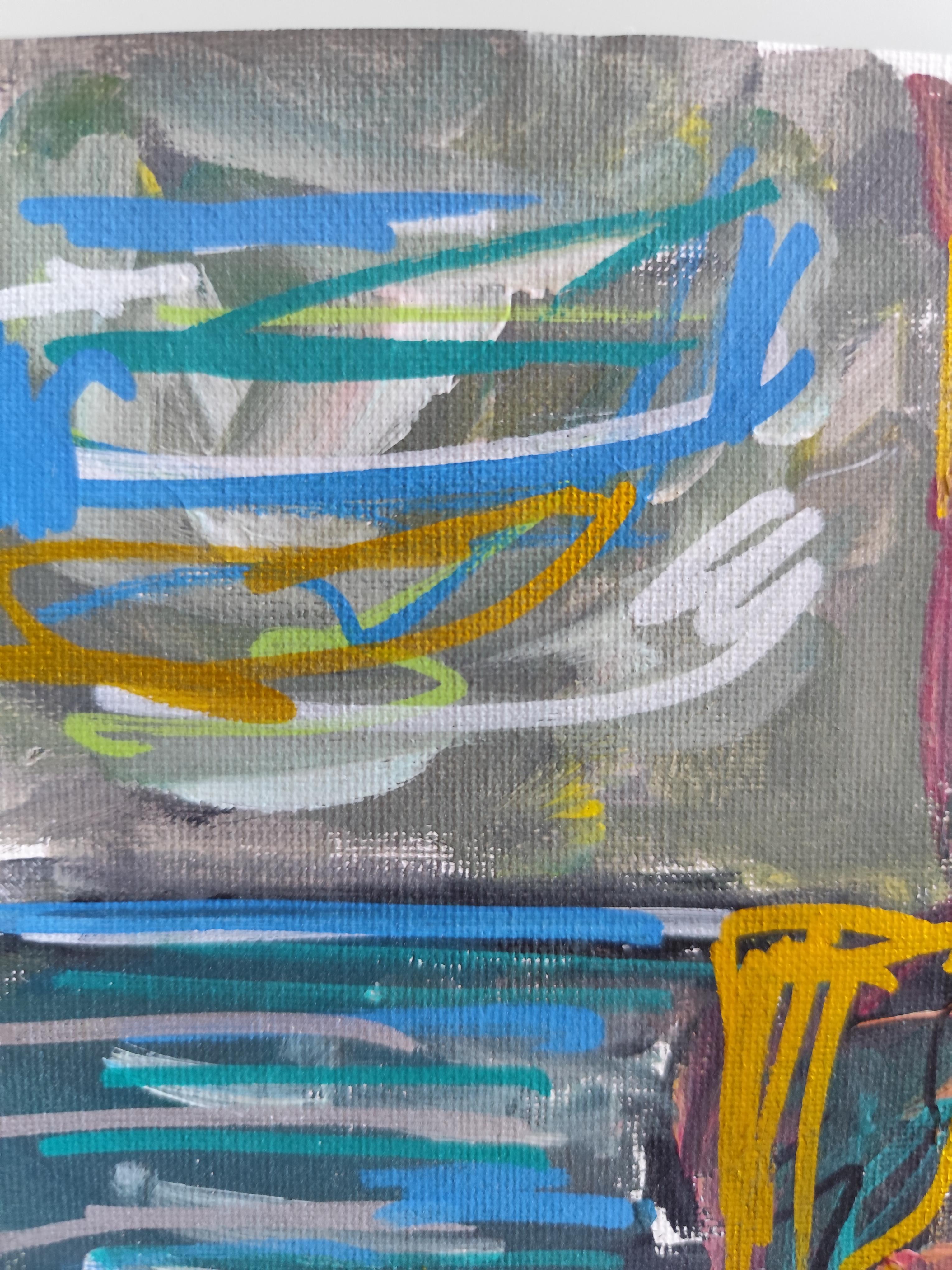 Zeitgenössisches abstraktes expressionistisches Nature Landschaftsgemälde 