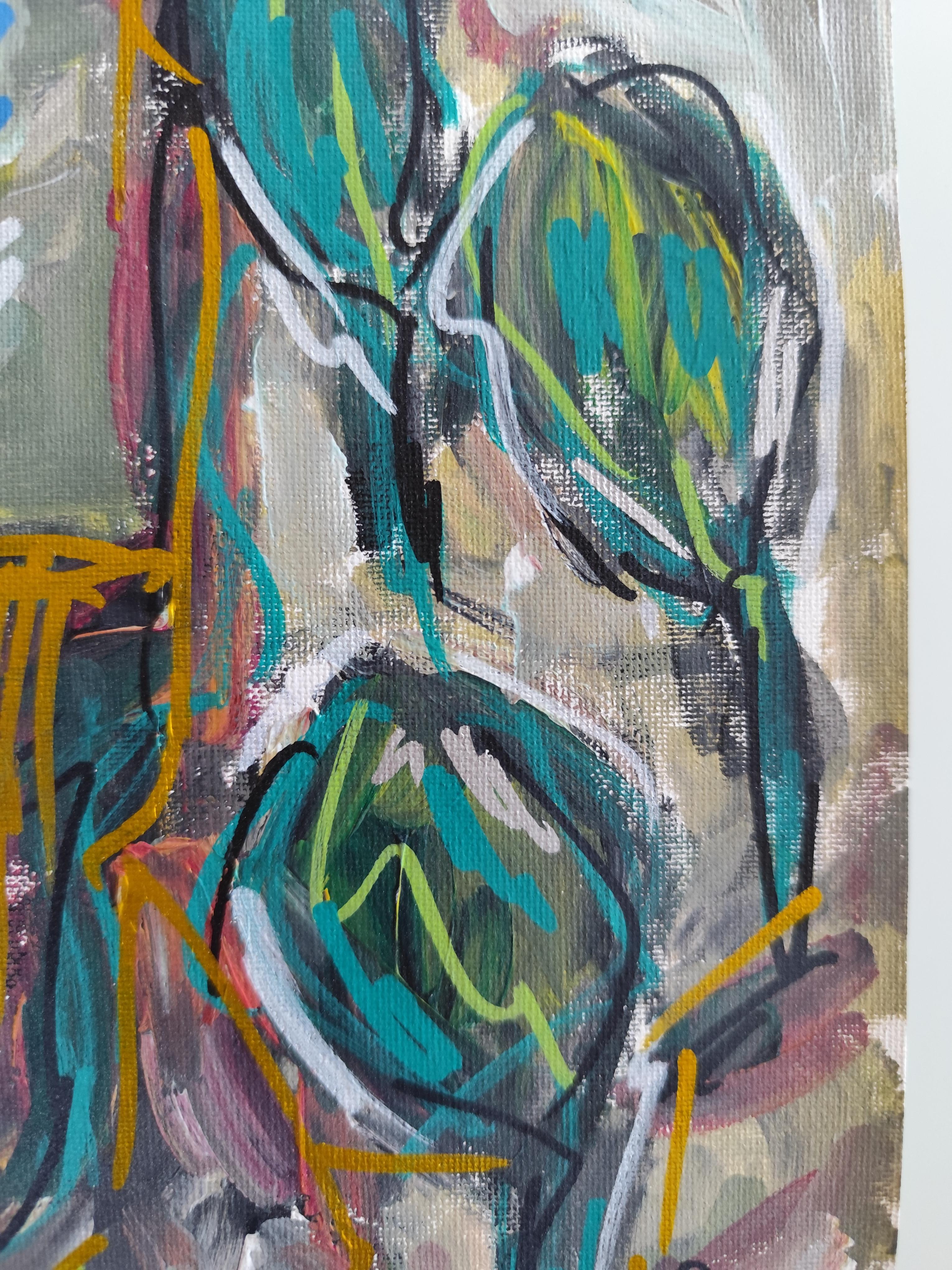 Zeitgenössisches abstraktes expressionistisches Nature Landschaftsgemälde 