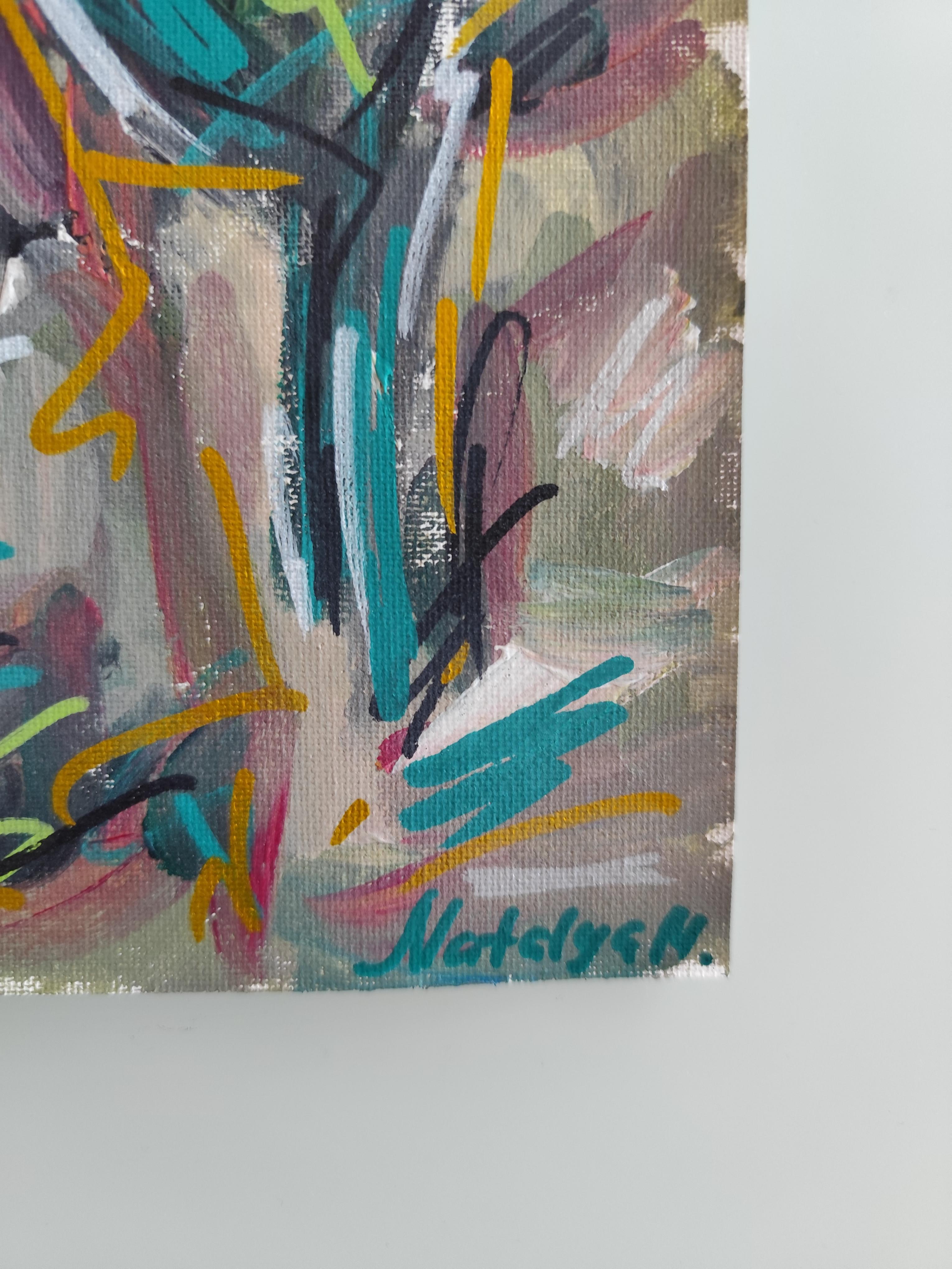 Zeitgenössisches abstraktes expressionistisches Nature Landschaftsgemälde 