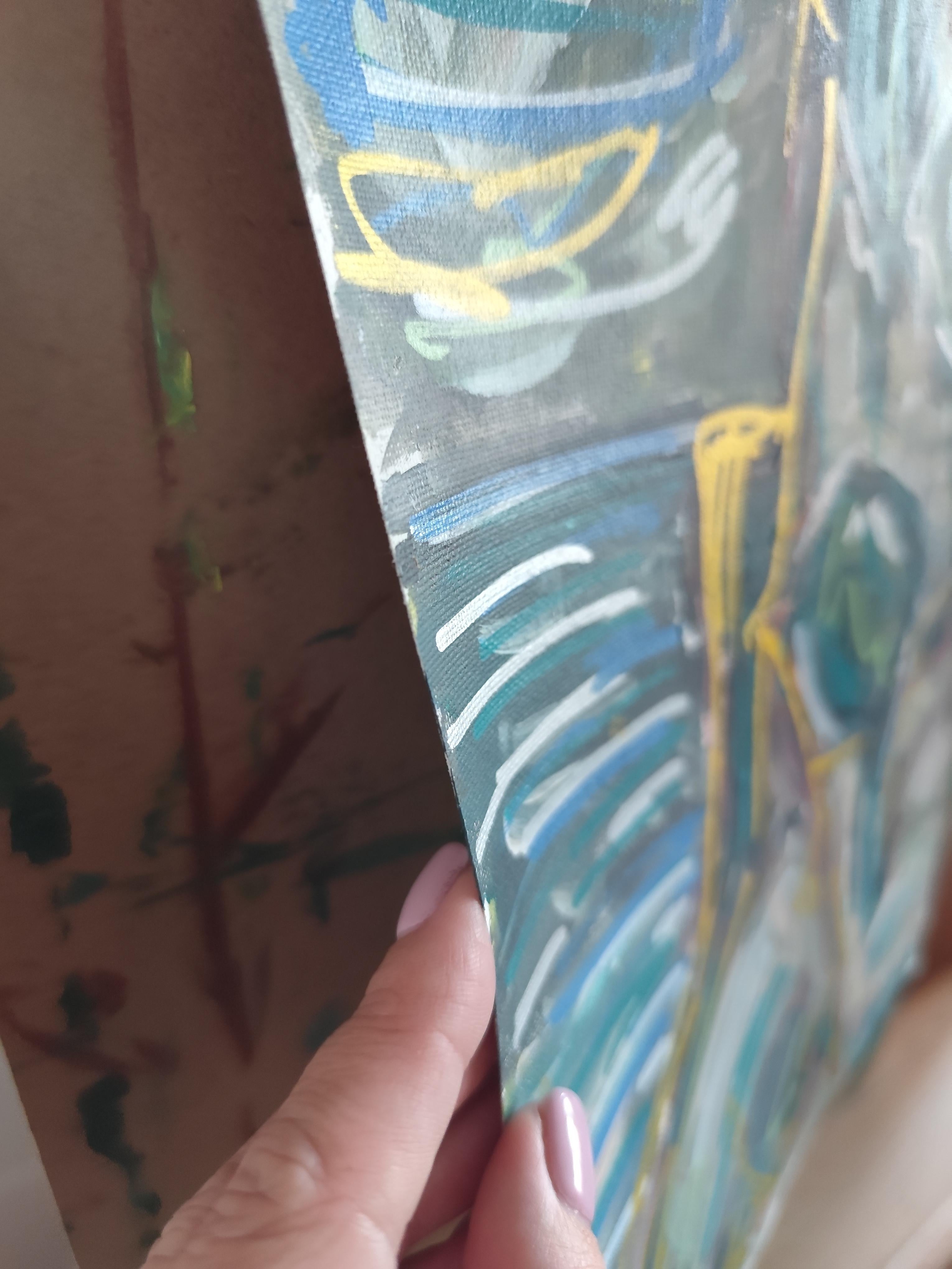 Zeitgenössisches abstraktes expressionistisches Nature Landschaftsgemälde 