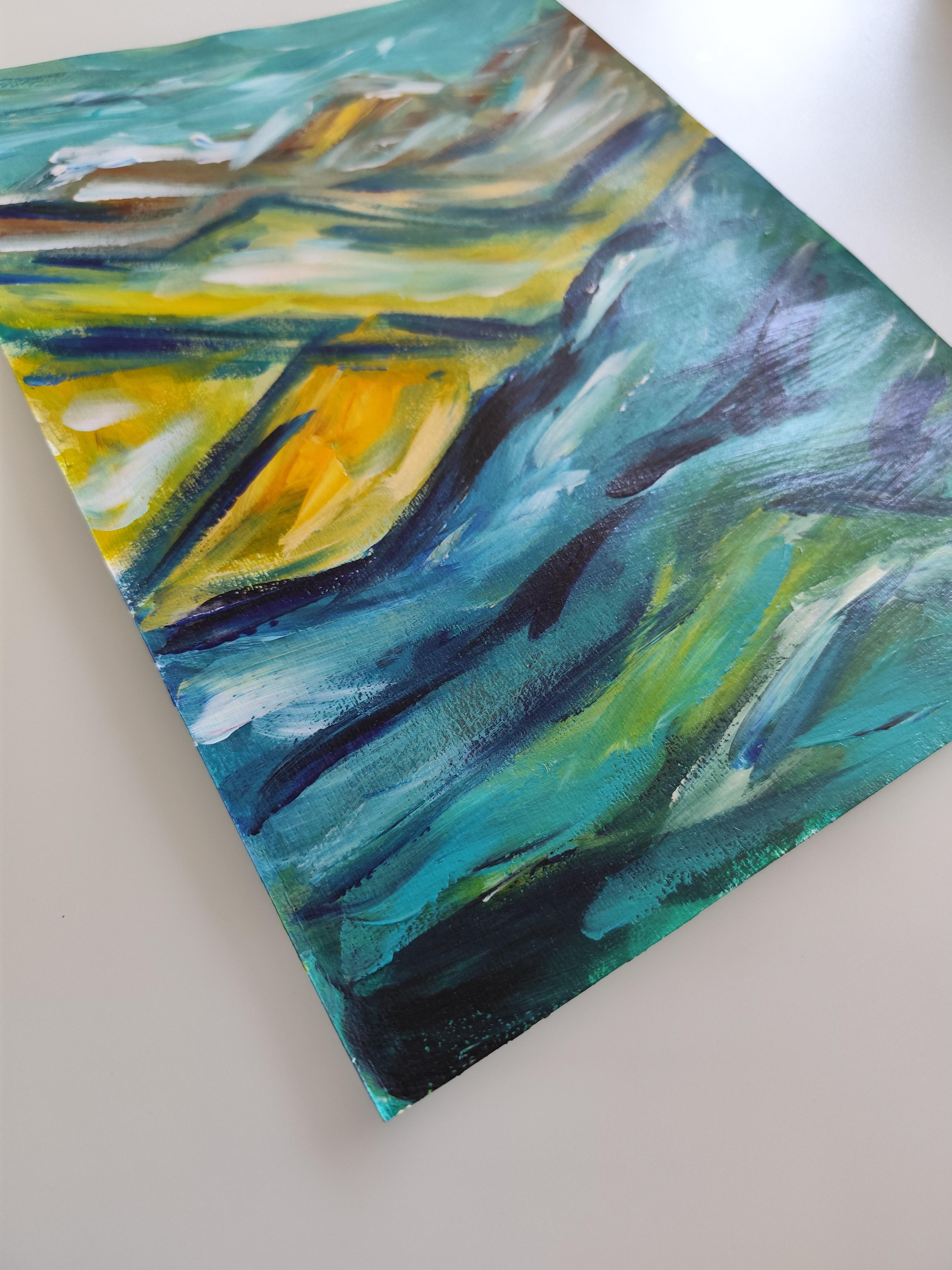 Zeitgenössisches abstraktes expressionistisches Naturgemälde 