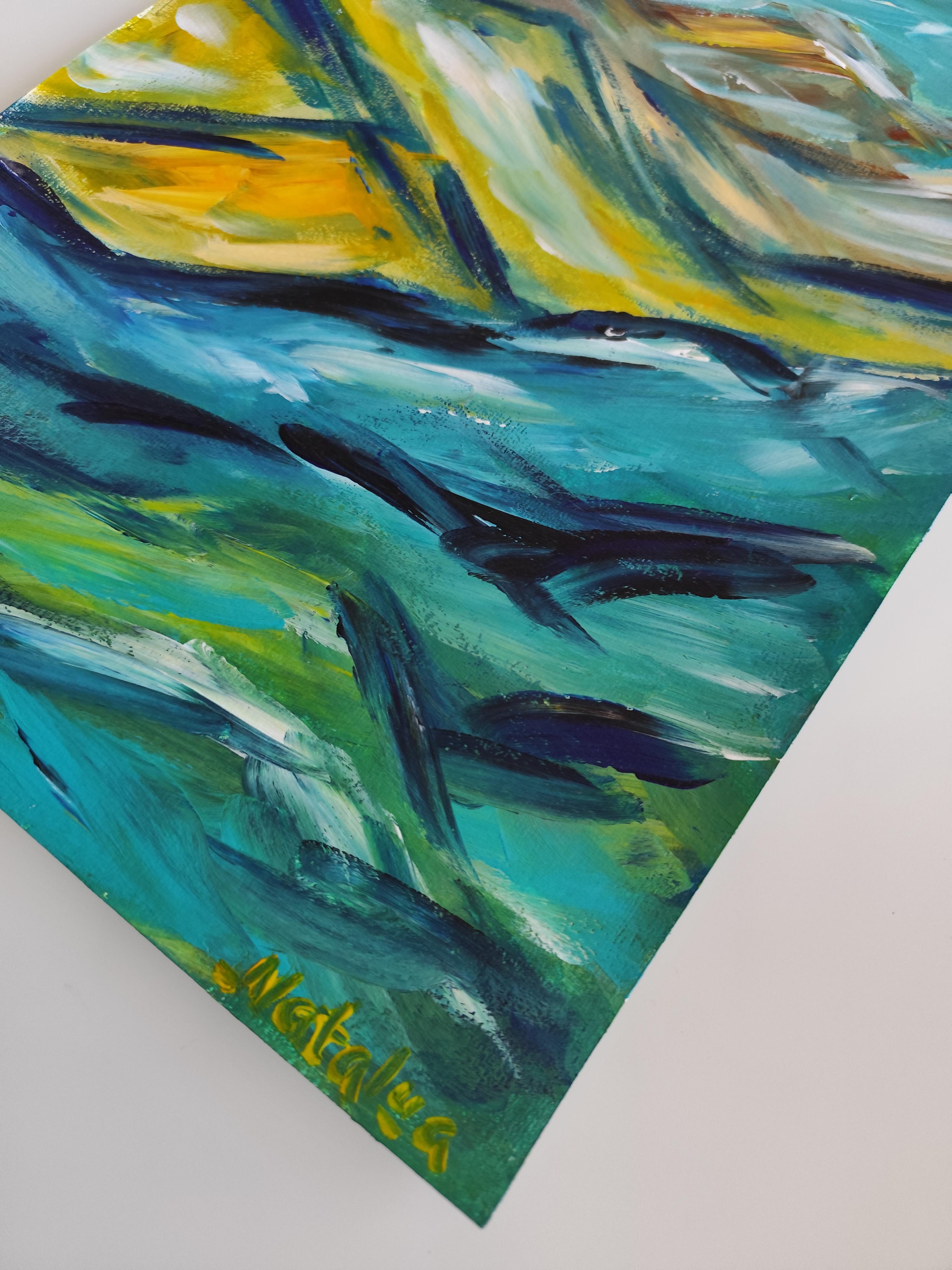 Zeitgenössisches abstraktes expressionistisches Naturgemälde 