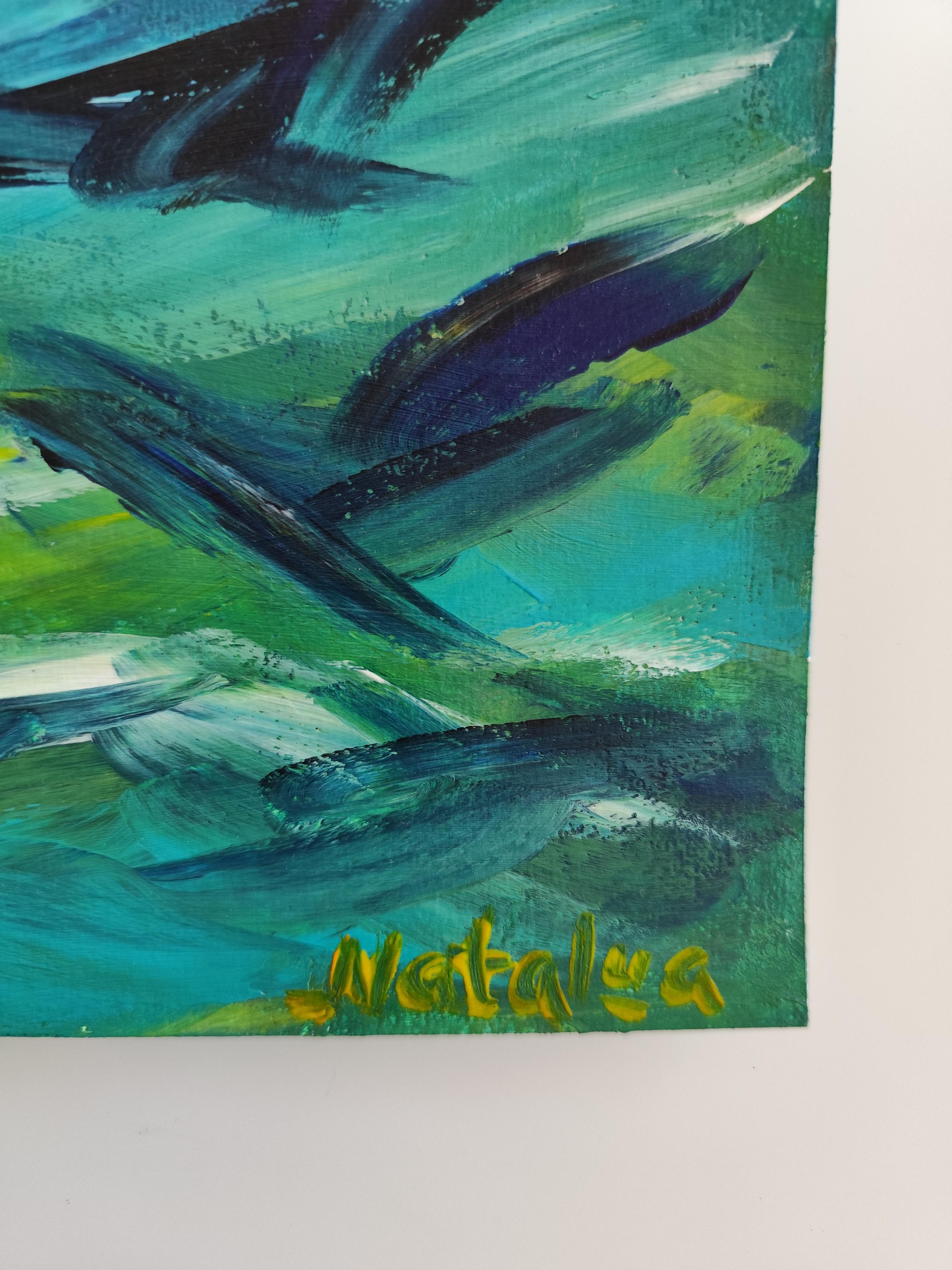 Zeitgenössisches abstraktes expressionistisches Naturgemälde 