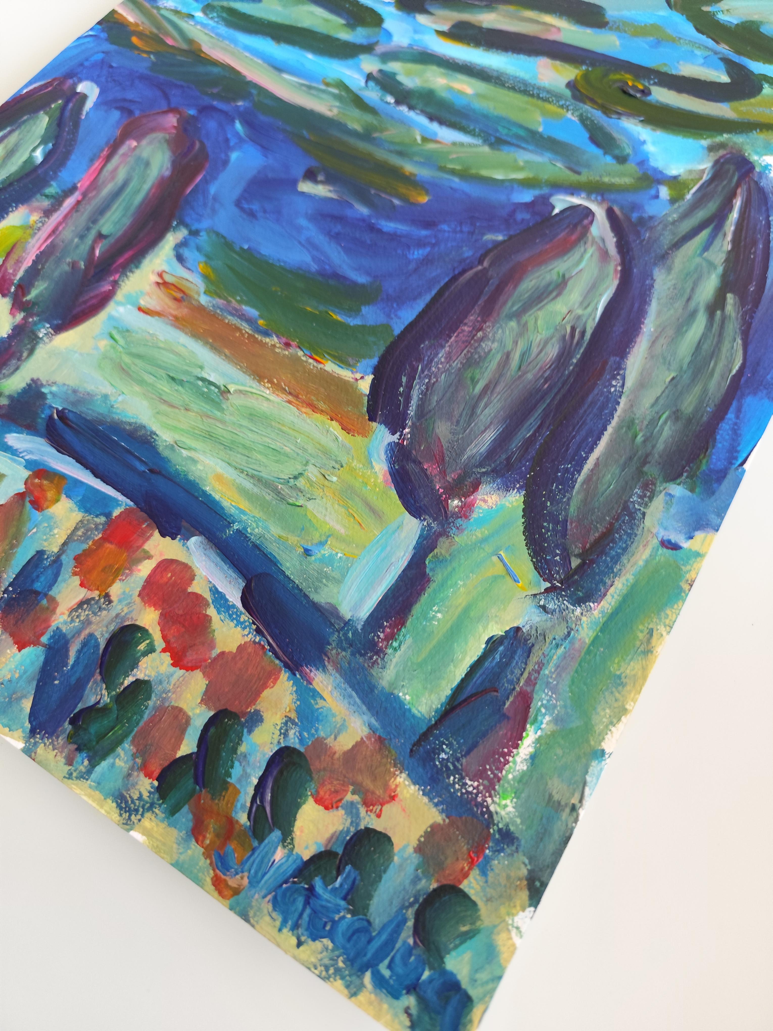 Contemporain abstrait expressionniste nature Provence 
