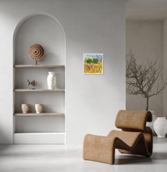 Contemporary abstract expressionist nature watercolor painting "Nature's pulse"