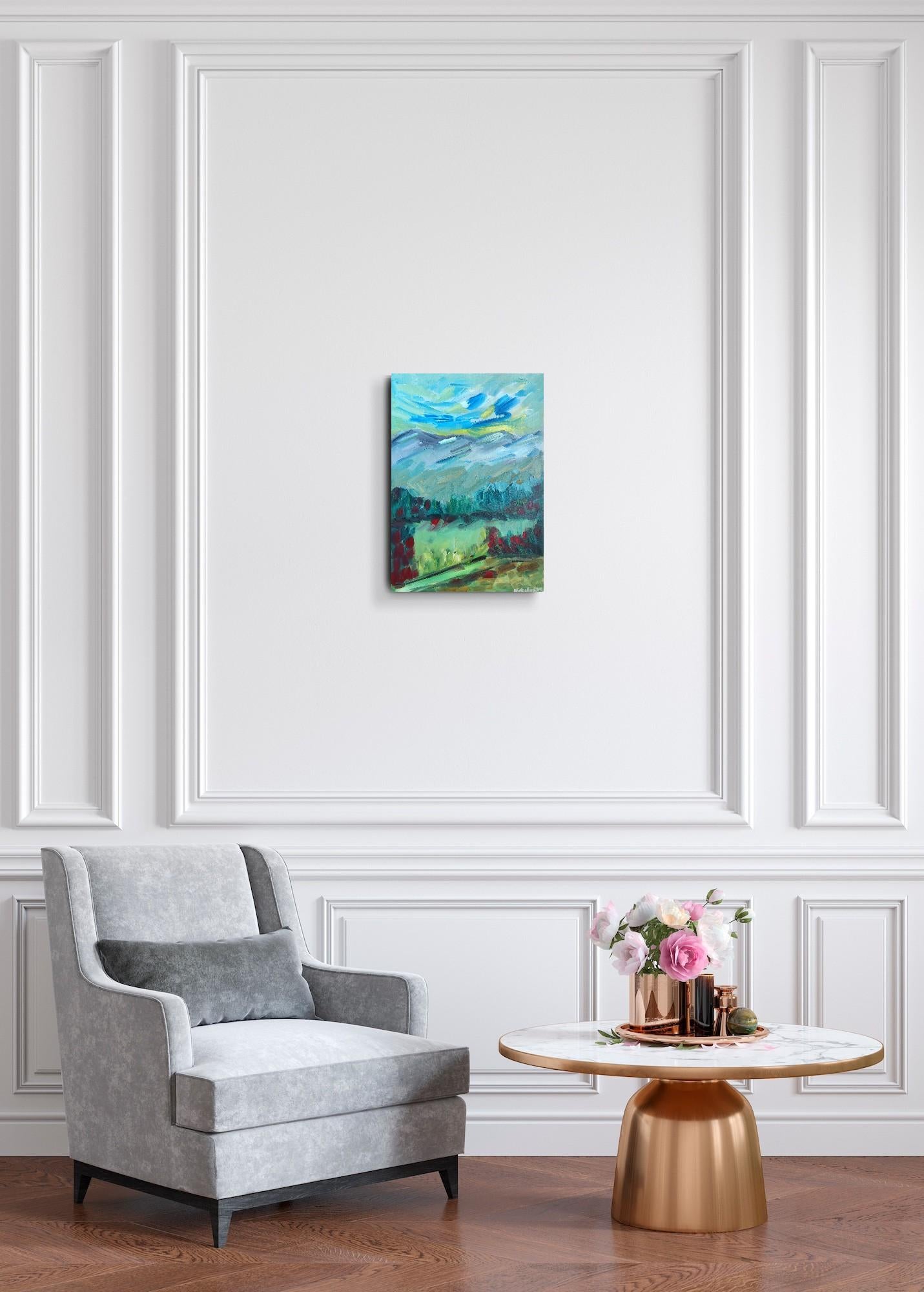Contemporary abstract expressionist oil on canvas 