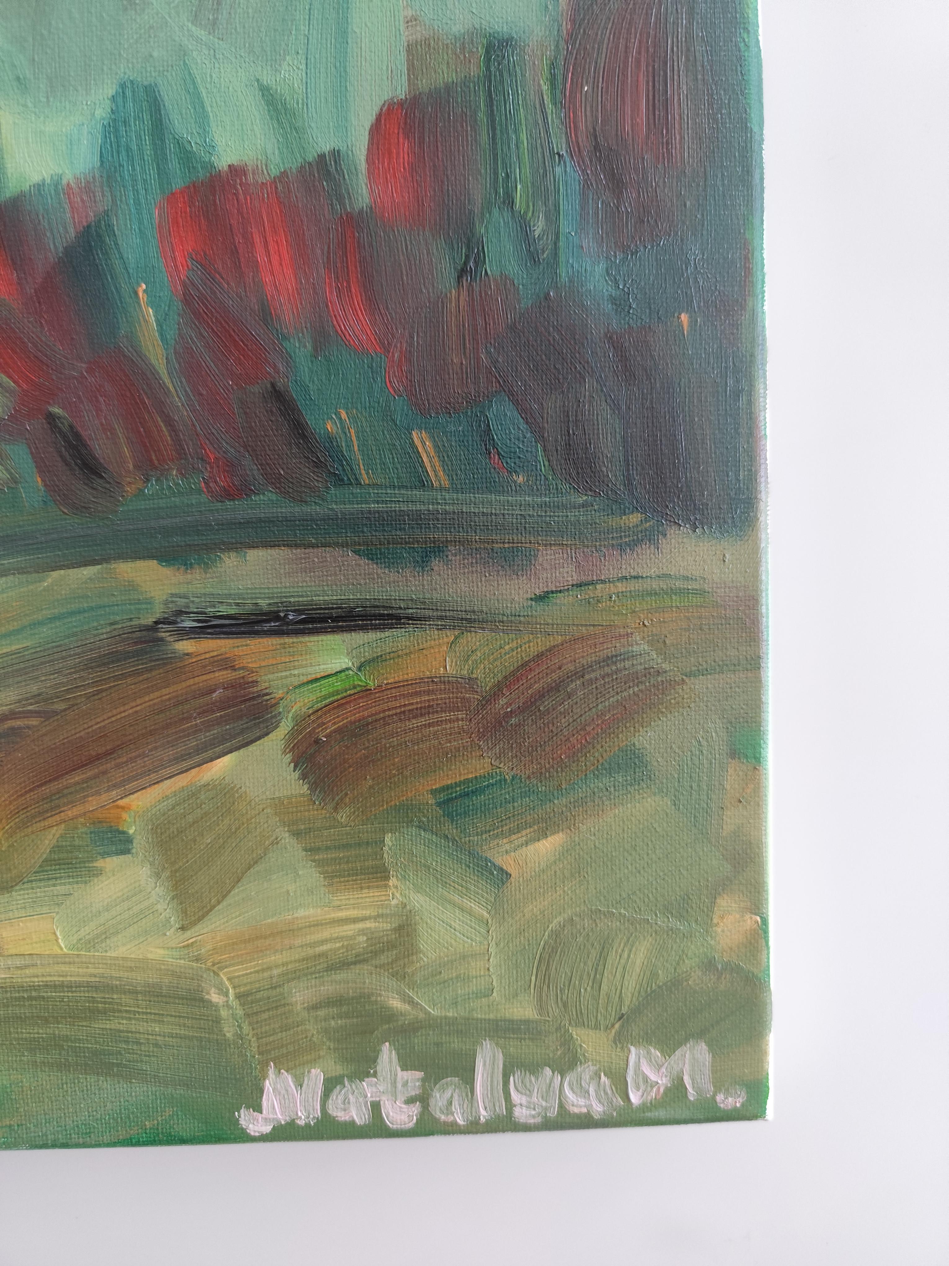 Contemporary abstract expressionist oil on canvas 