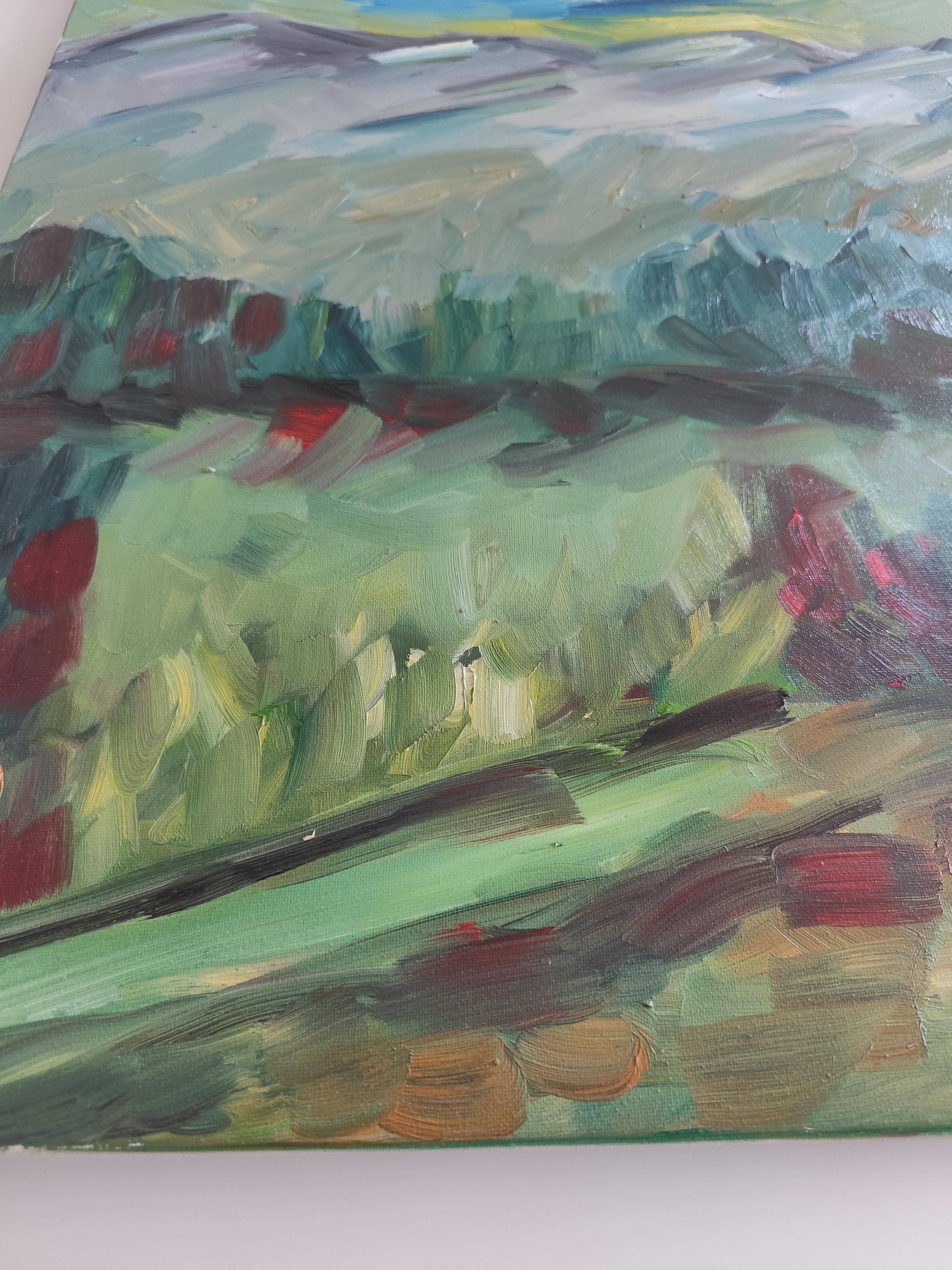 Contemporary abstract expressionist oil on canvas 