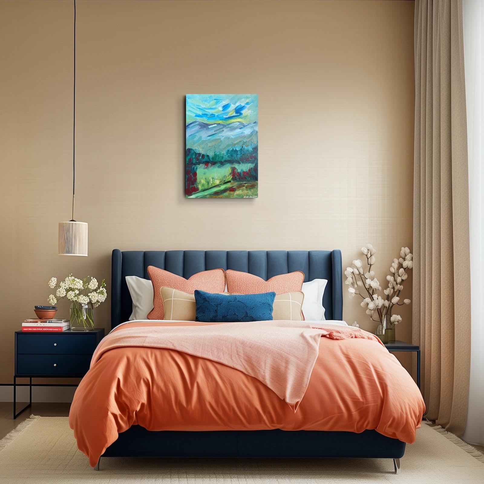 Contemporary abstract expressionist oil on canvas 