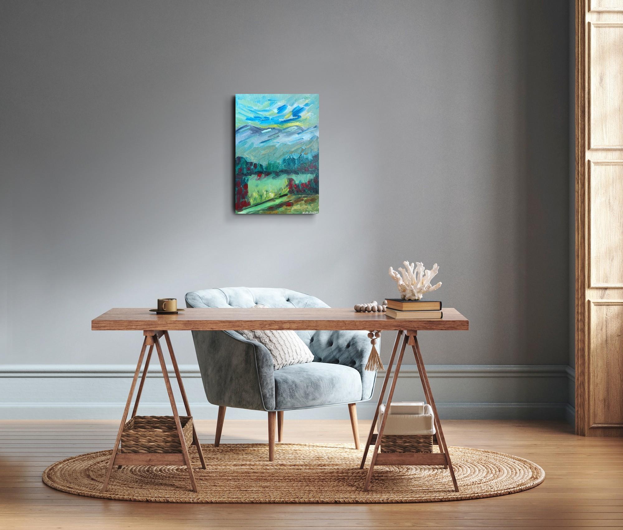Contemporary abstract expressionist oil on canvas 