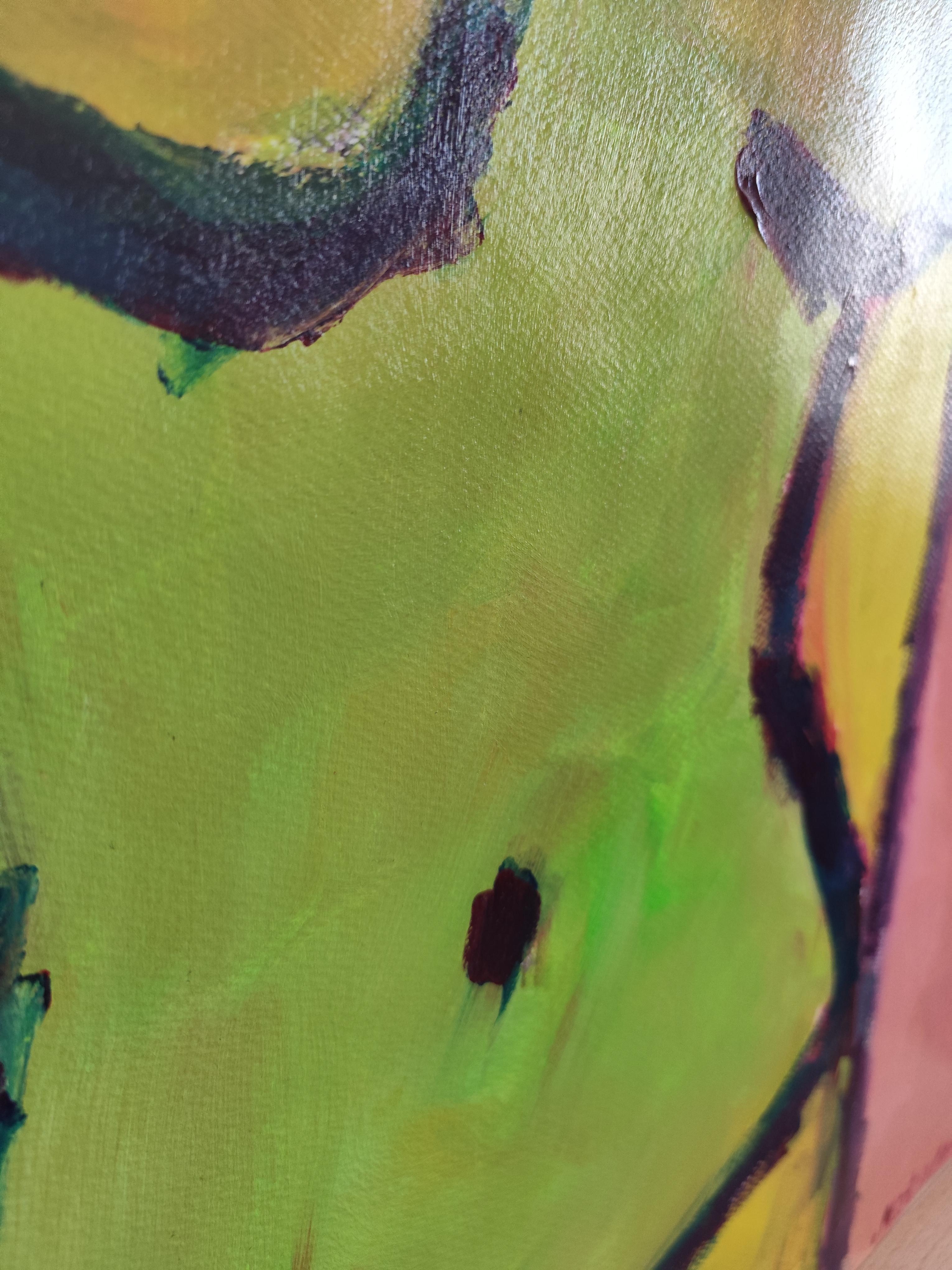 Contemporary abstract expressionist painting of a woman 