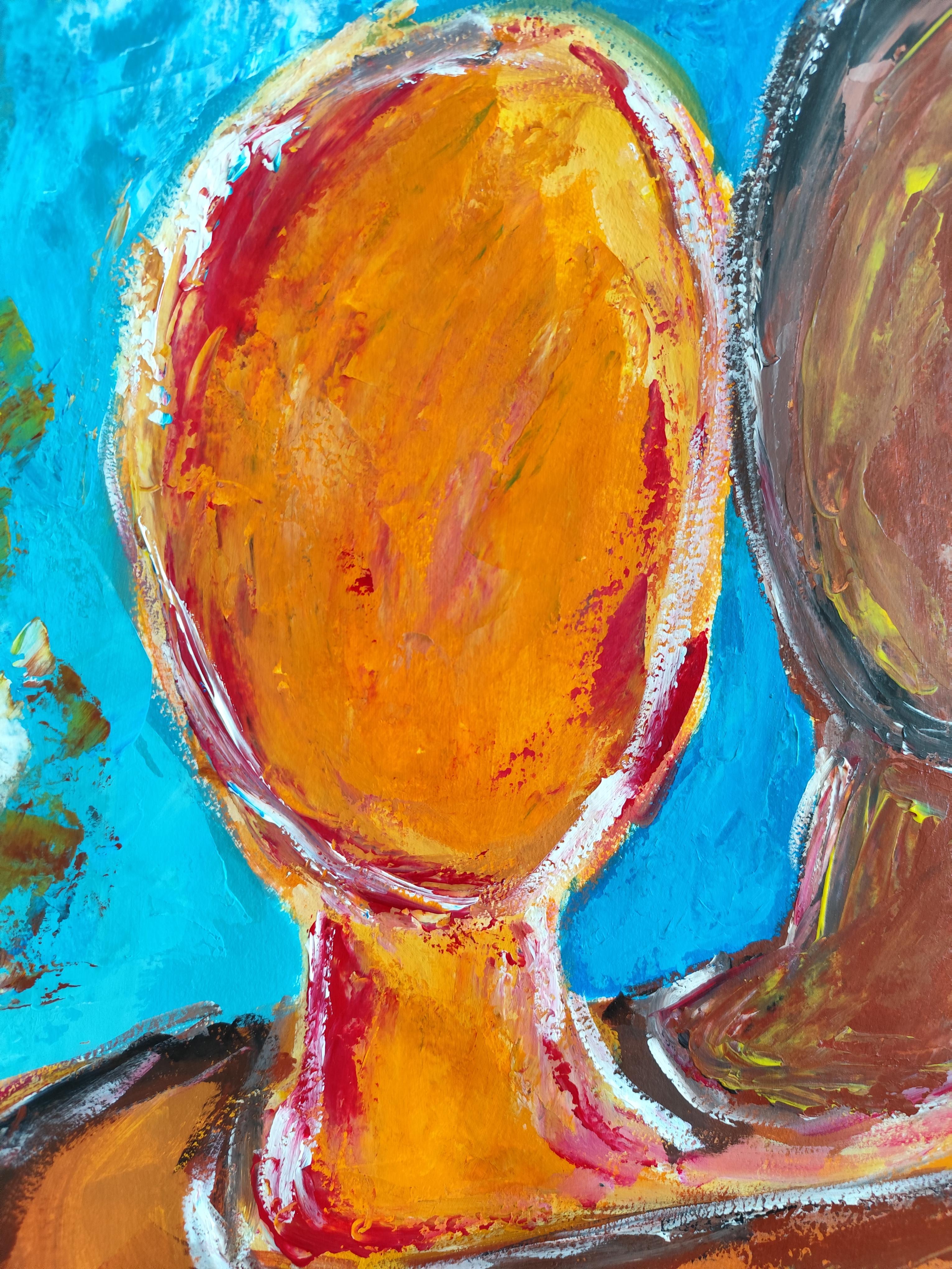 Zeitgenössische abstrakte expressionistische Malerei von Frauen auf Papier 