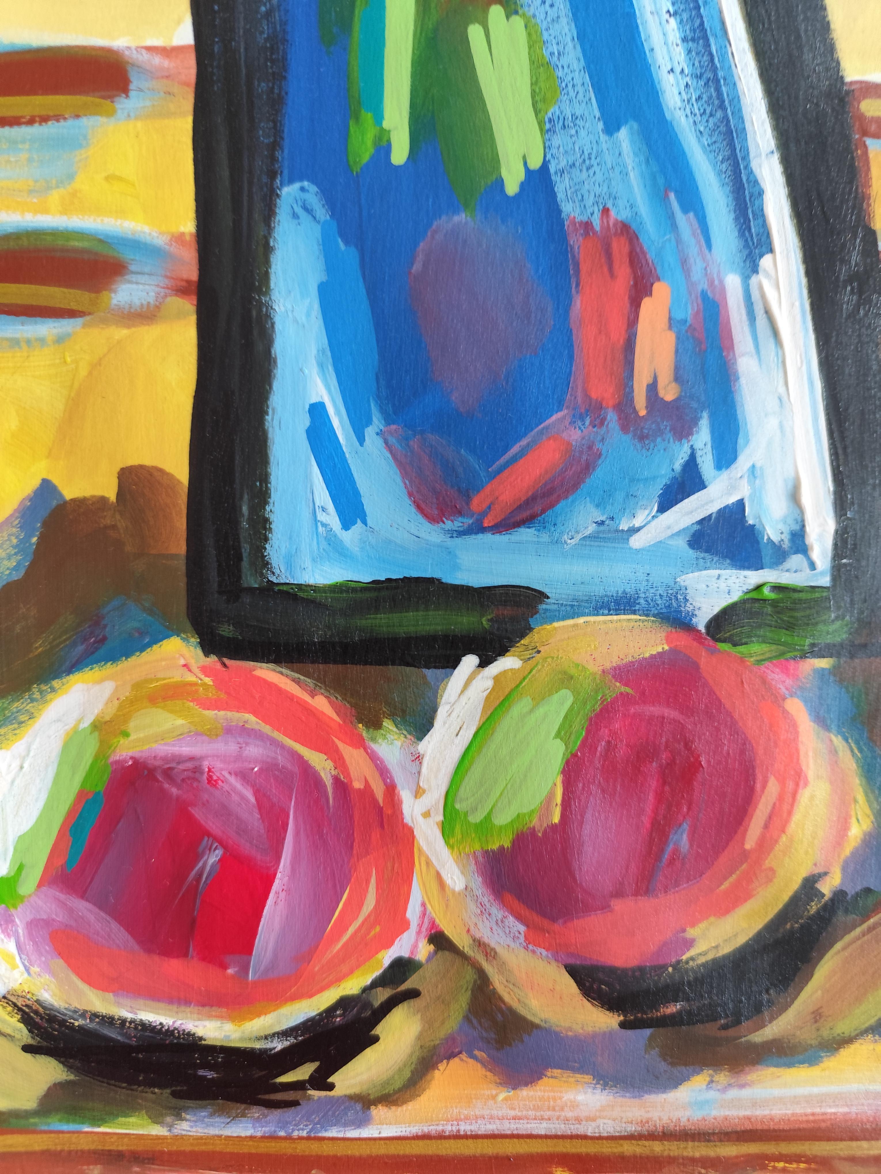 Nature morte expressionniste abstraite contemporaine 