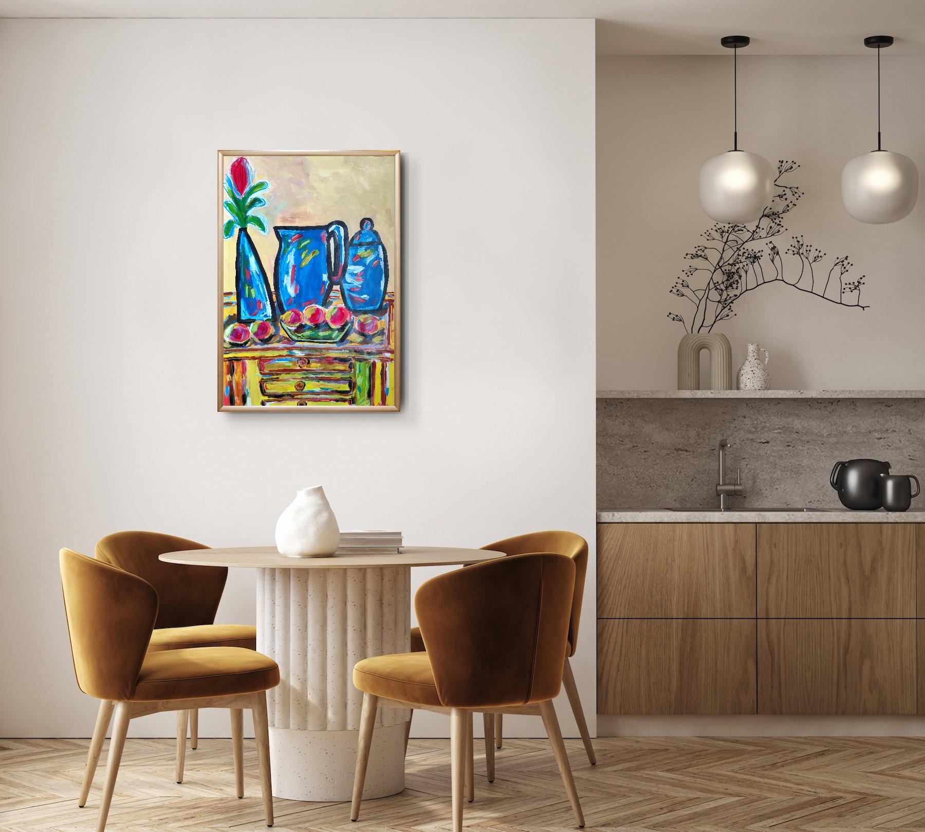 Nature morte expressionniste abstraite contemporaine 