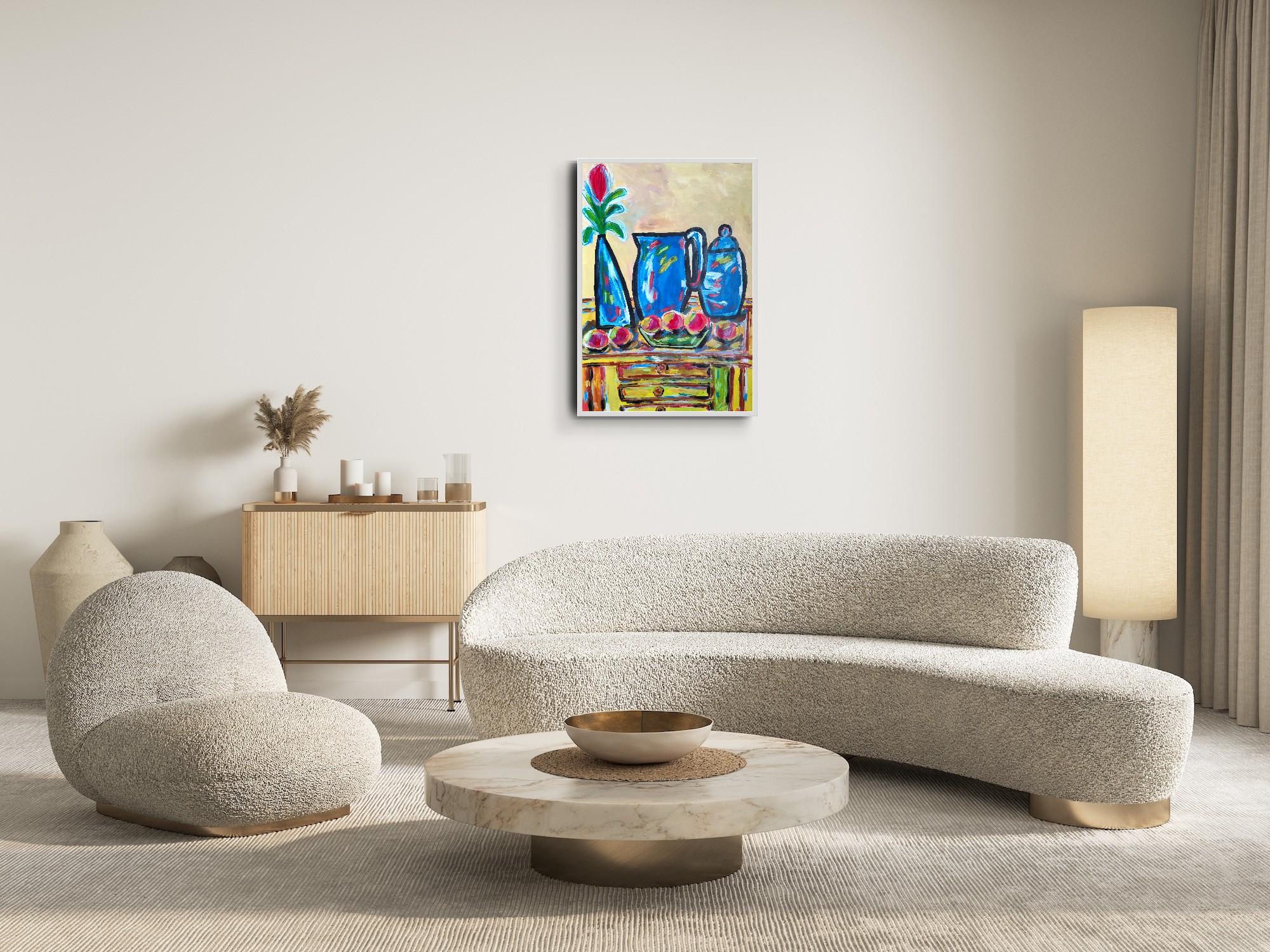 Nature morte expressionniste abstraite contemporaine 