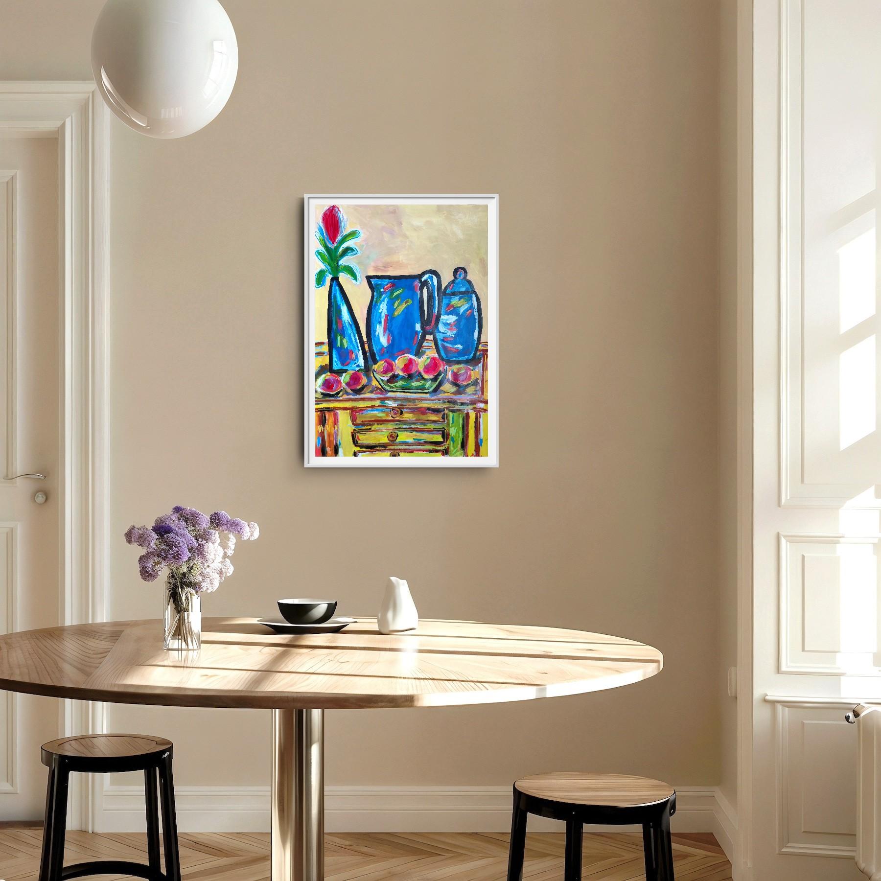Nature morte expressionniste abstraite contemporaine 