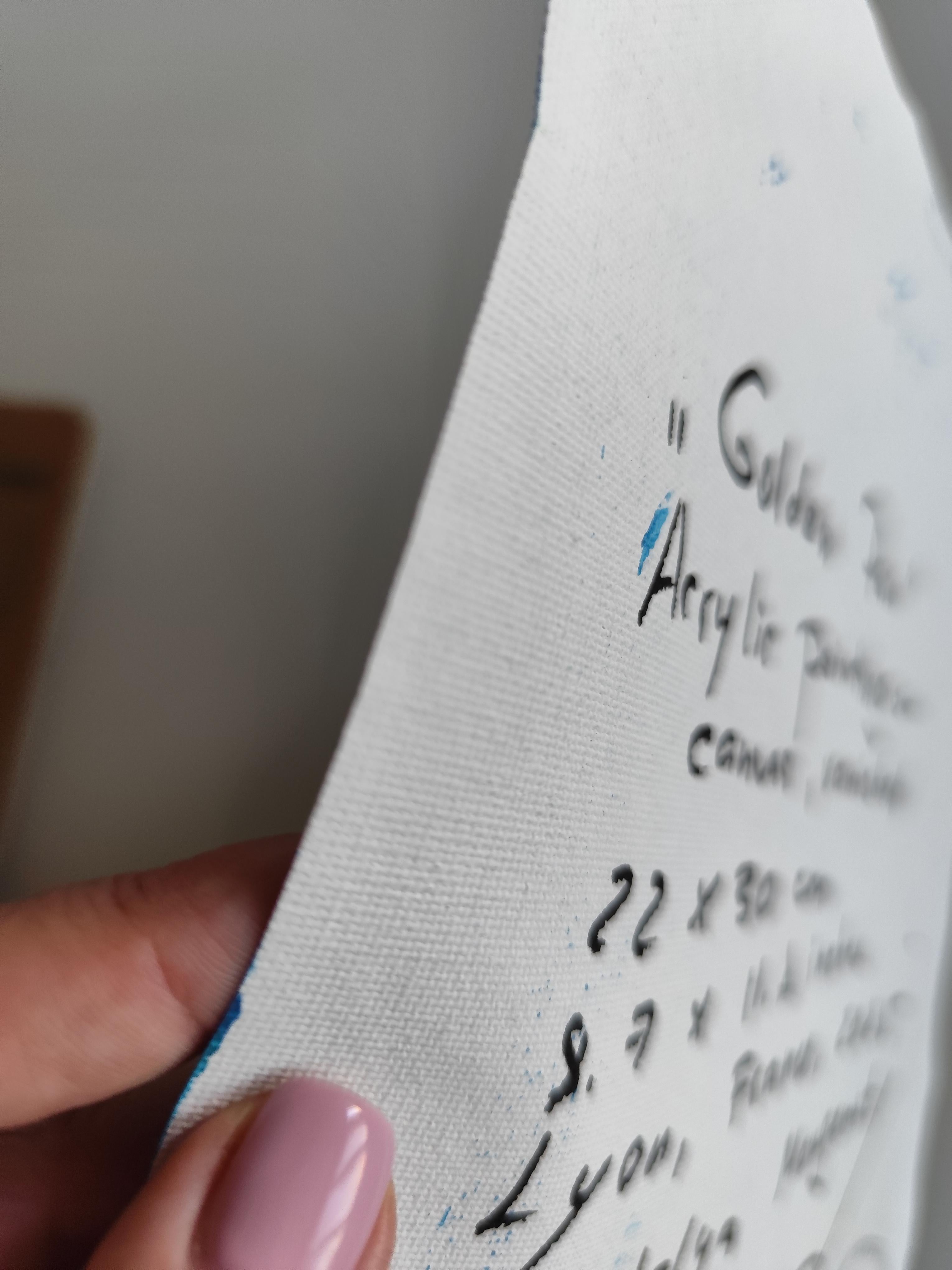 Zeitgenössisches abstraktes expressionistisches Stillleben auf Leinwand 