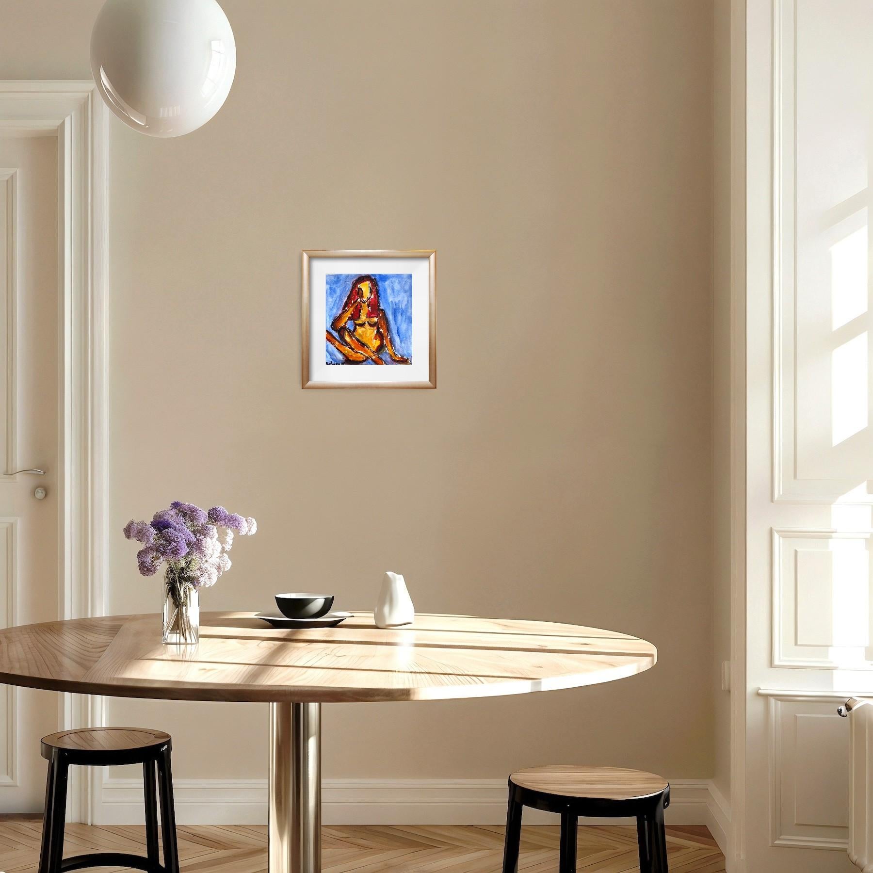 Cette peinture expressionniste contemporaine 