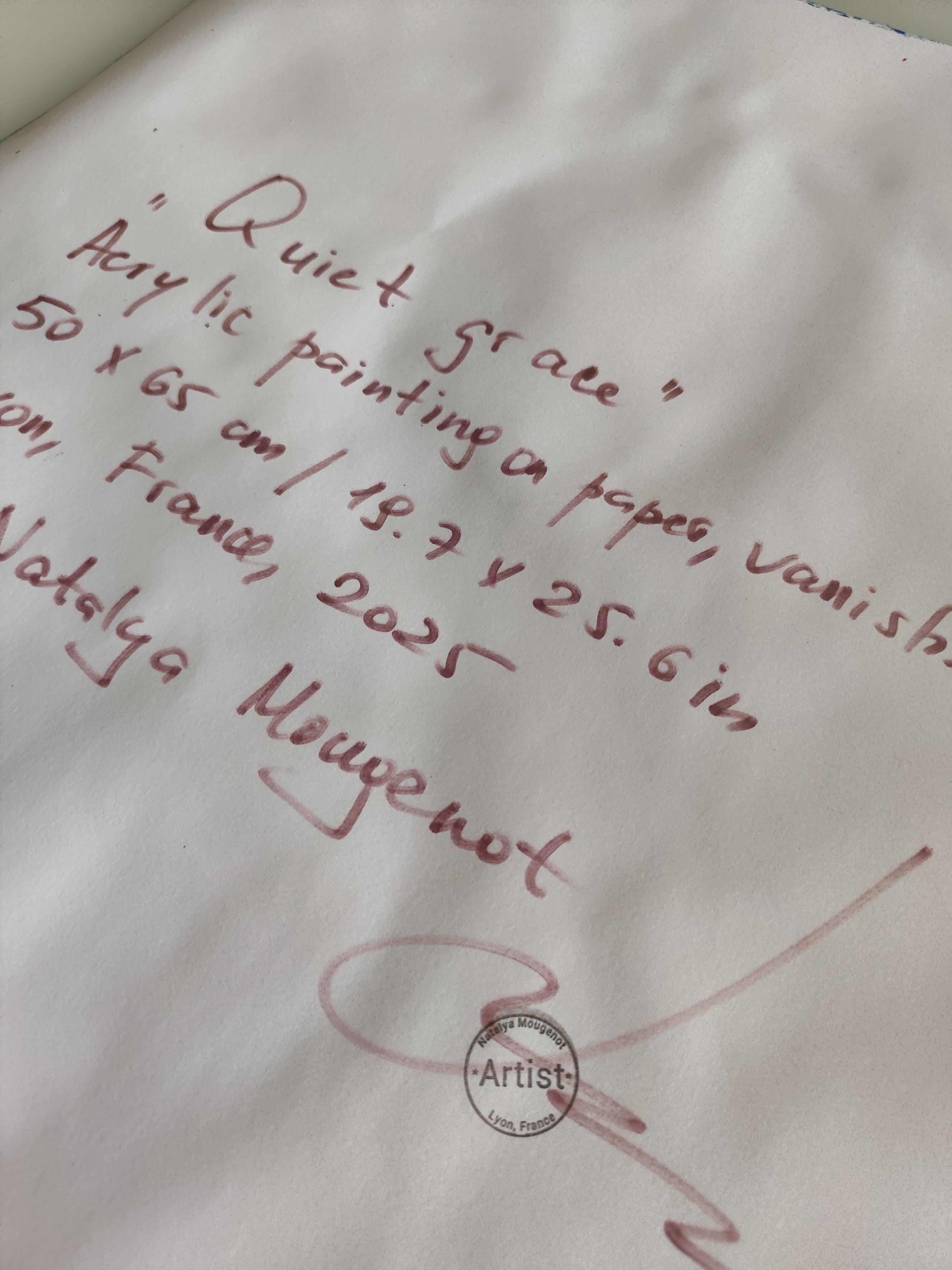 Ritratto di donna espressionista astratto contemporaneo su carta 