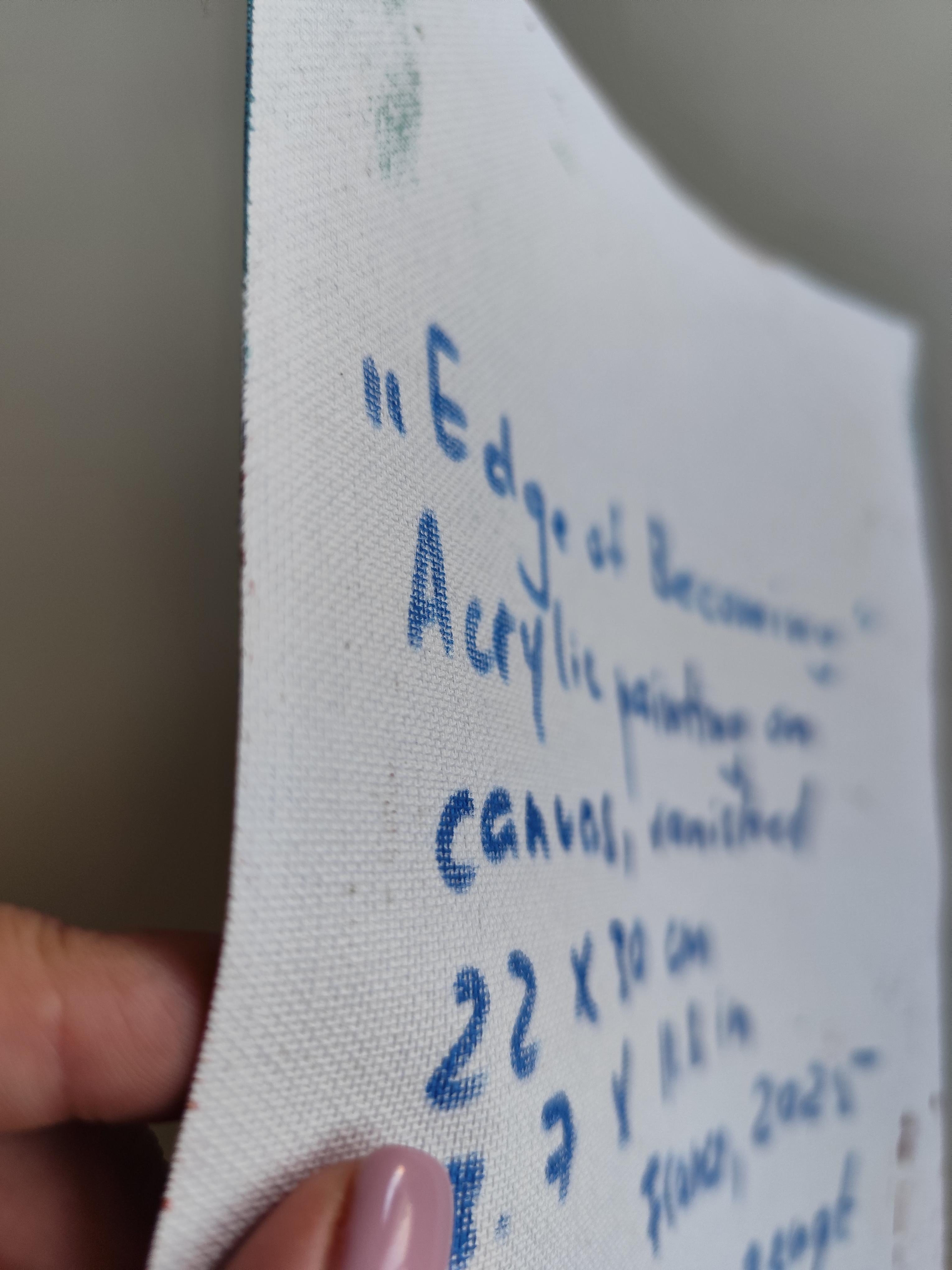 Contemporary abstract expressionist woman's portrait painting 