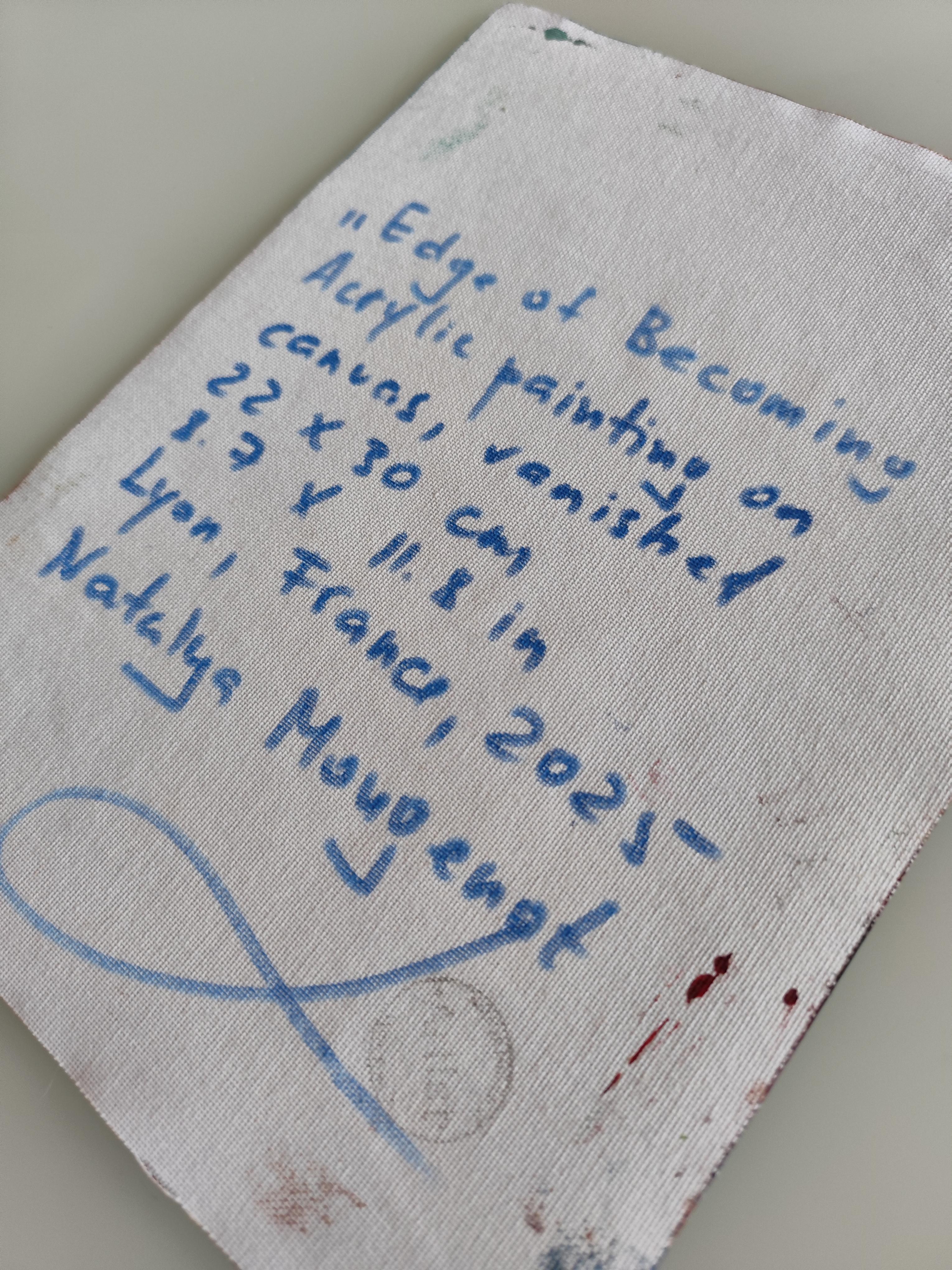 Contemporary abstract expressionist woman's portrait painting 