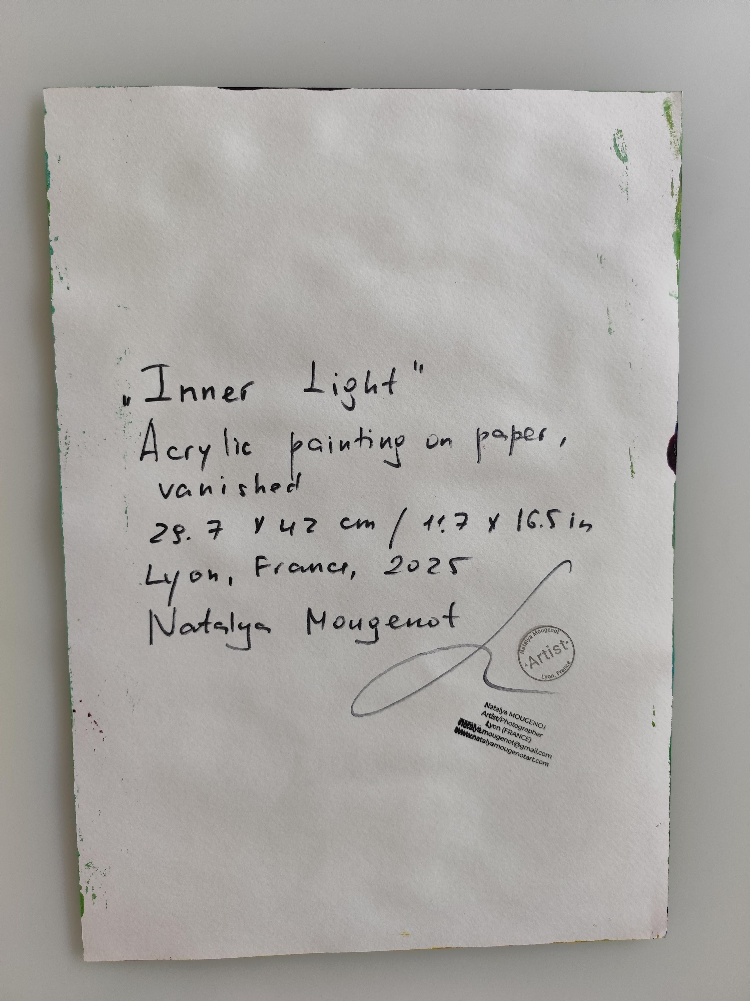 Contemporary abstract expressionist woman's portrait painting 