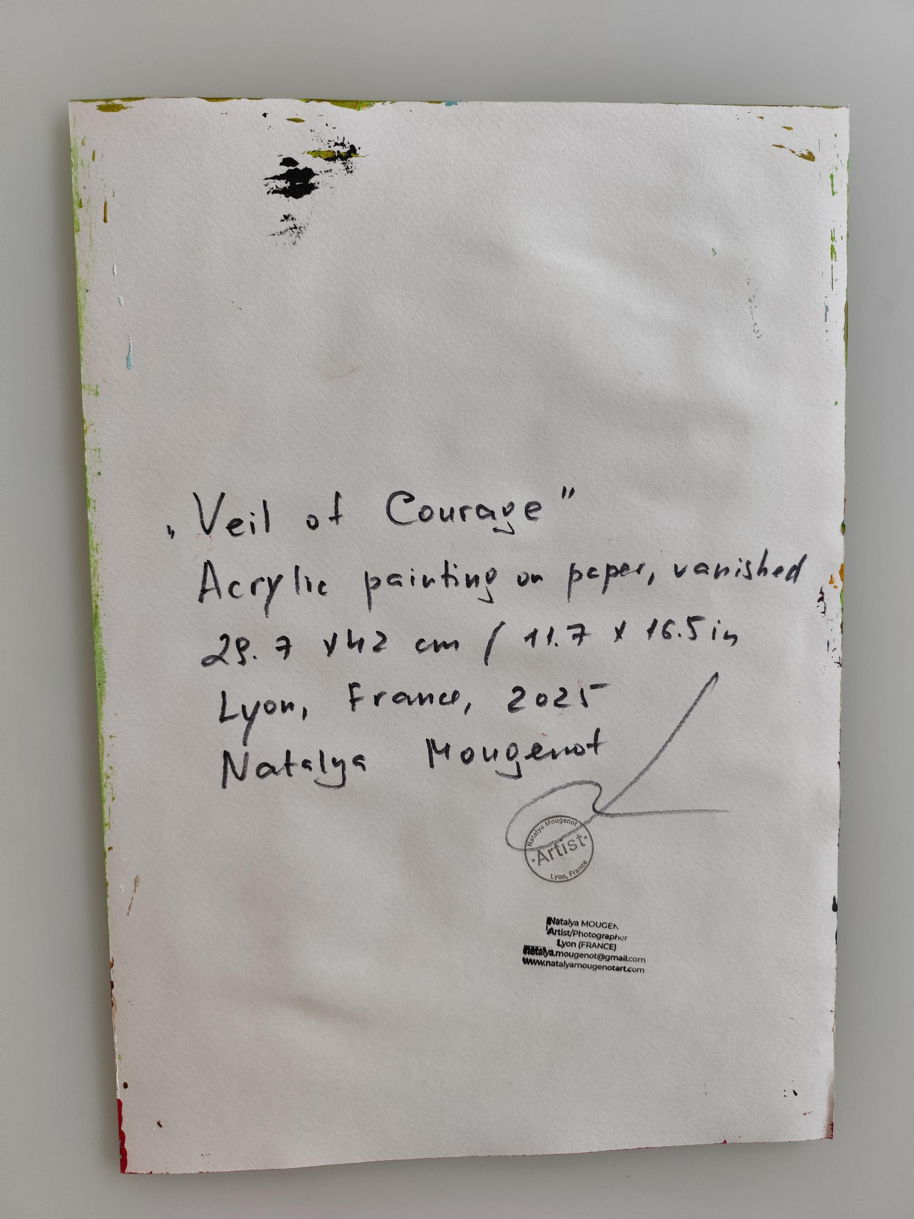 Zeitgenössisches abstraktes expressionistisches Frauenporträt 