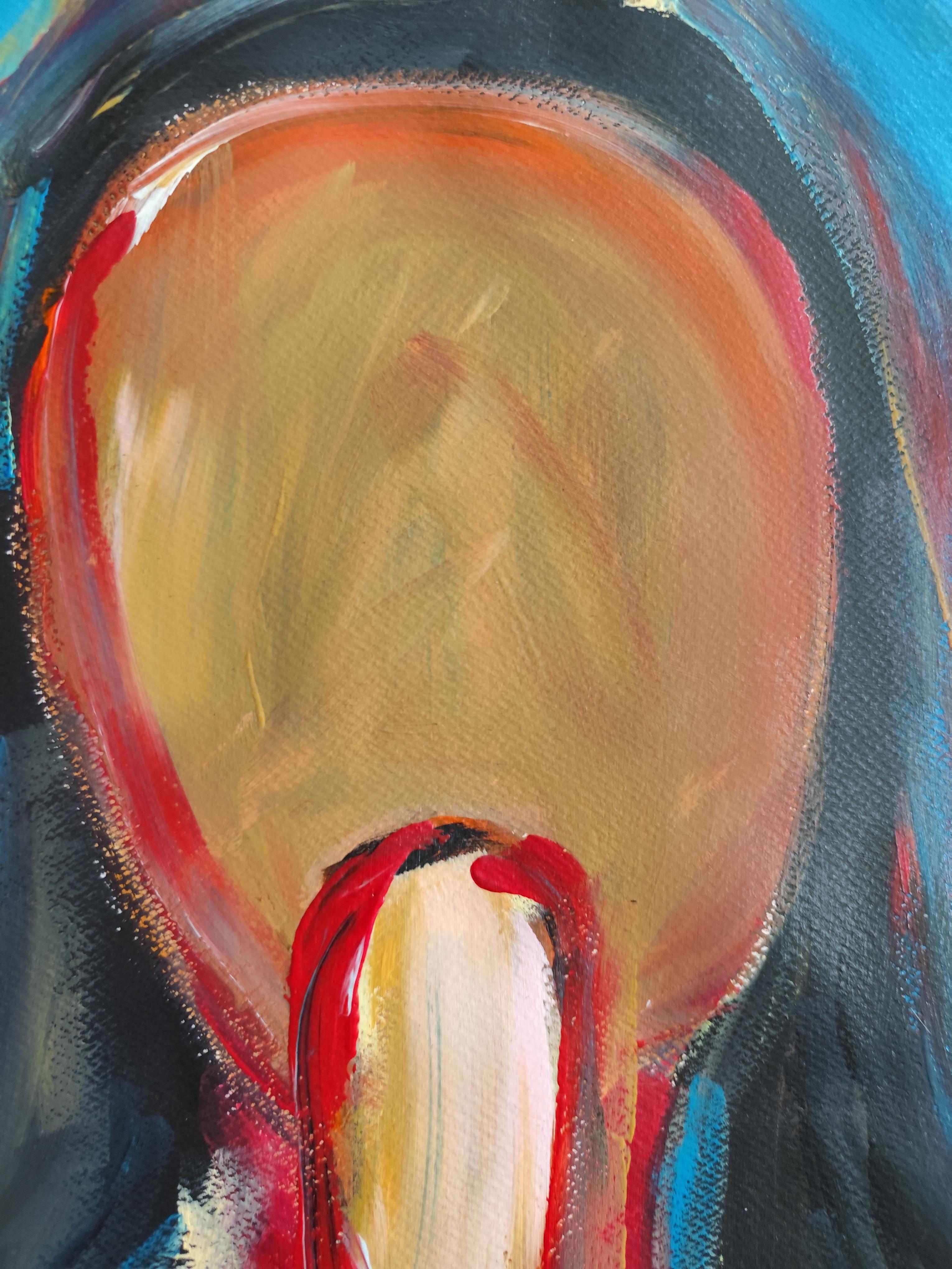 Retrato de mujer expresionista abstracto contemporáneo  ponencia 