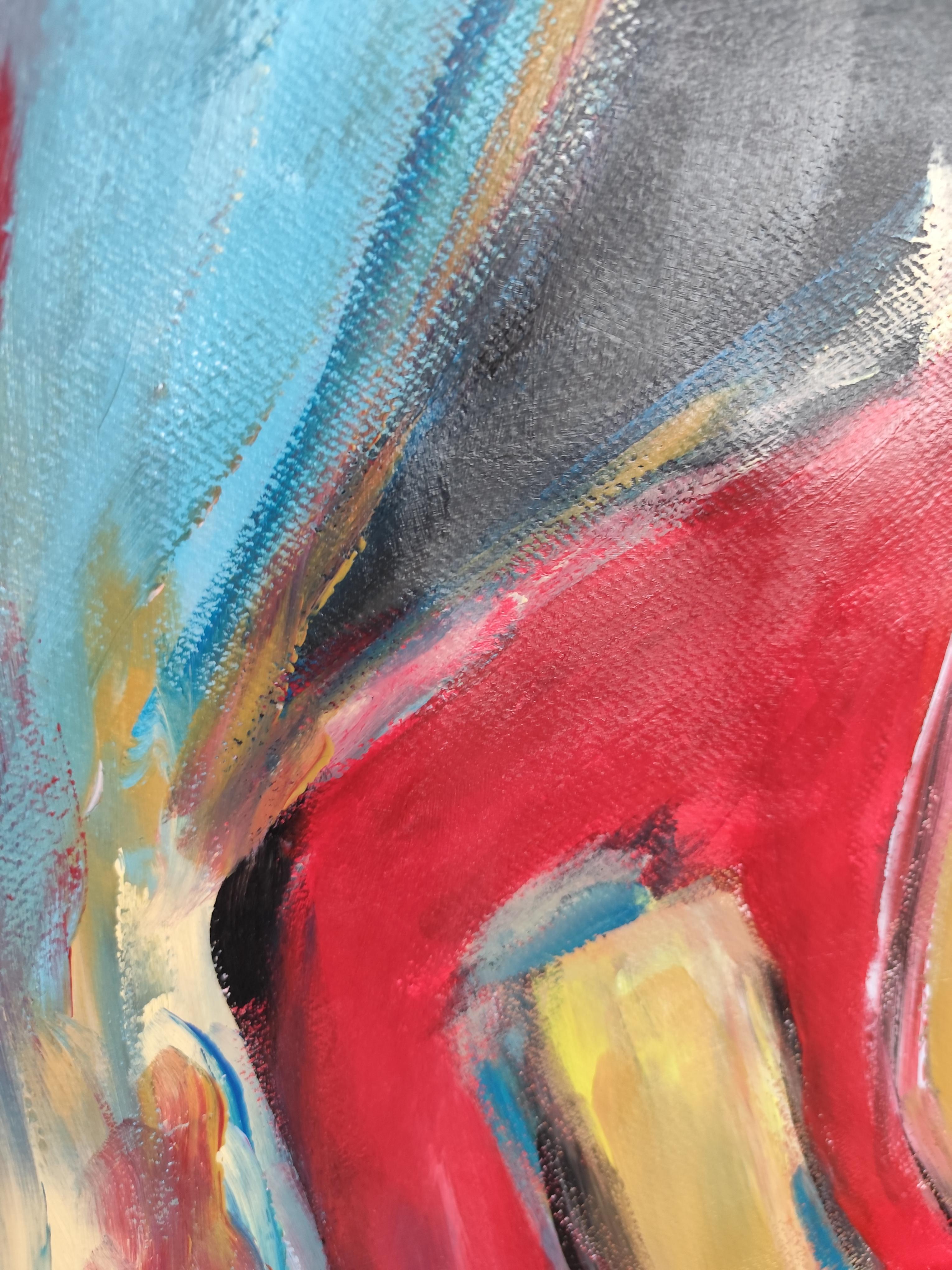 Retrato de mujer expresionista abstracto contemporáneo  ponencia 