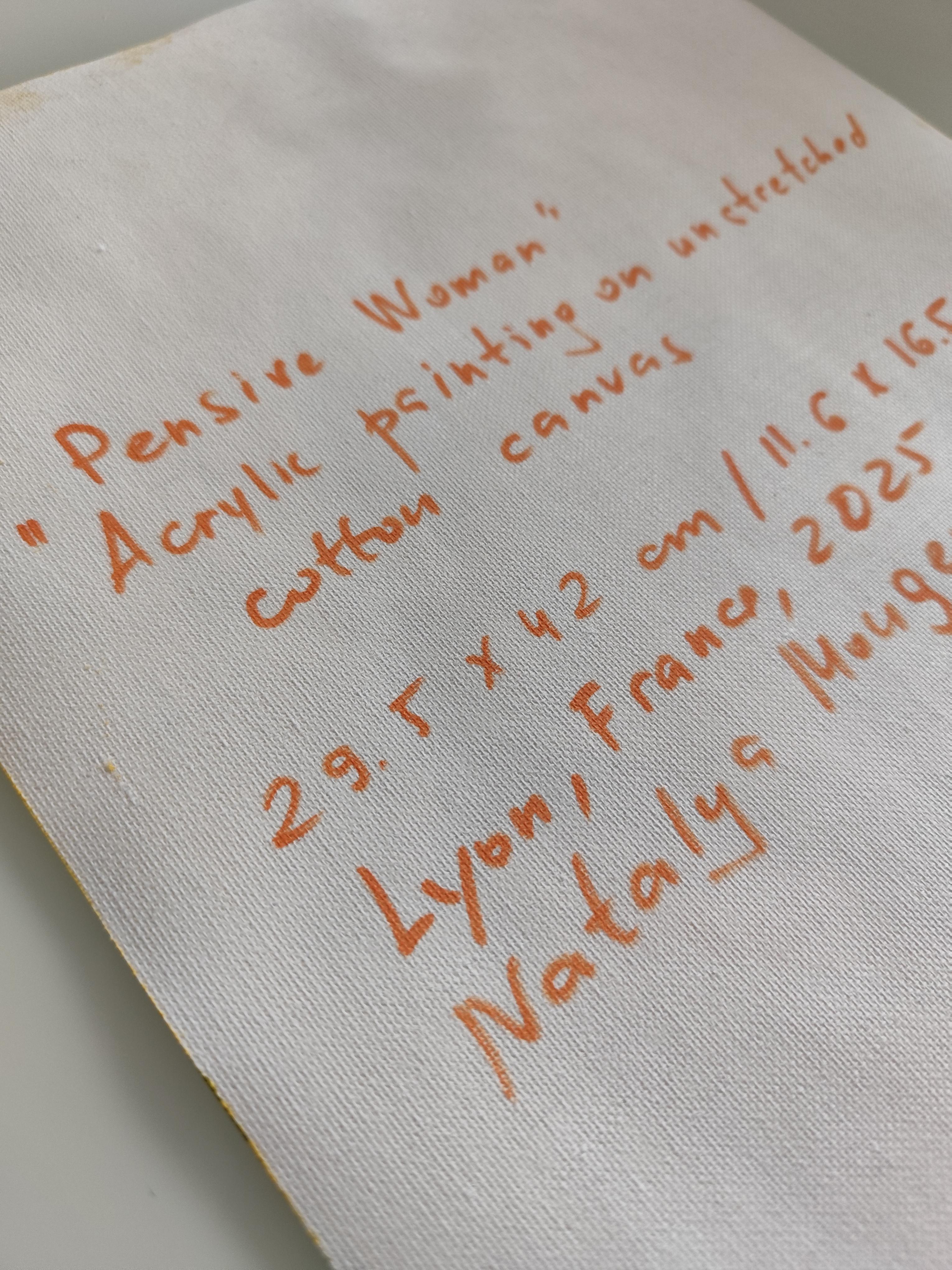 Contemporary abstract  expressionist woman's portrait 