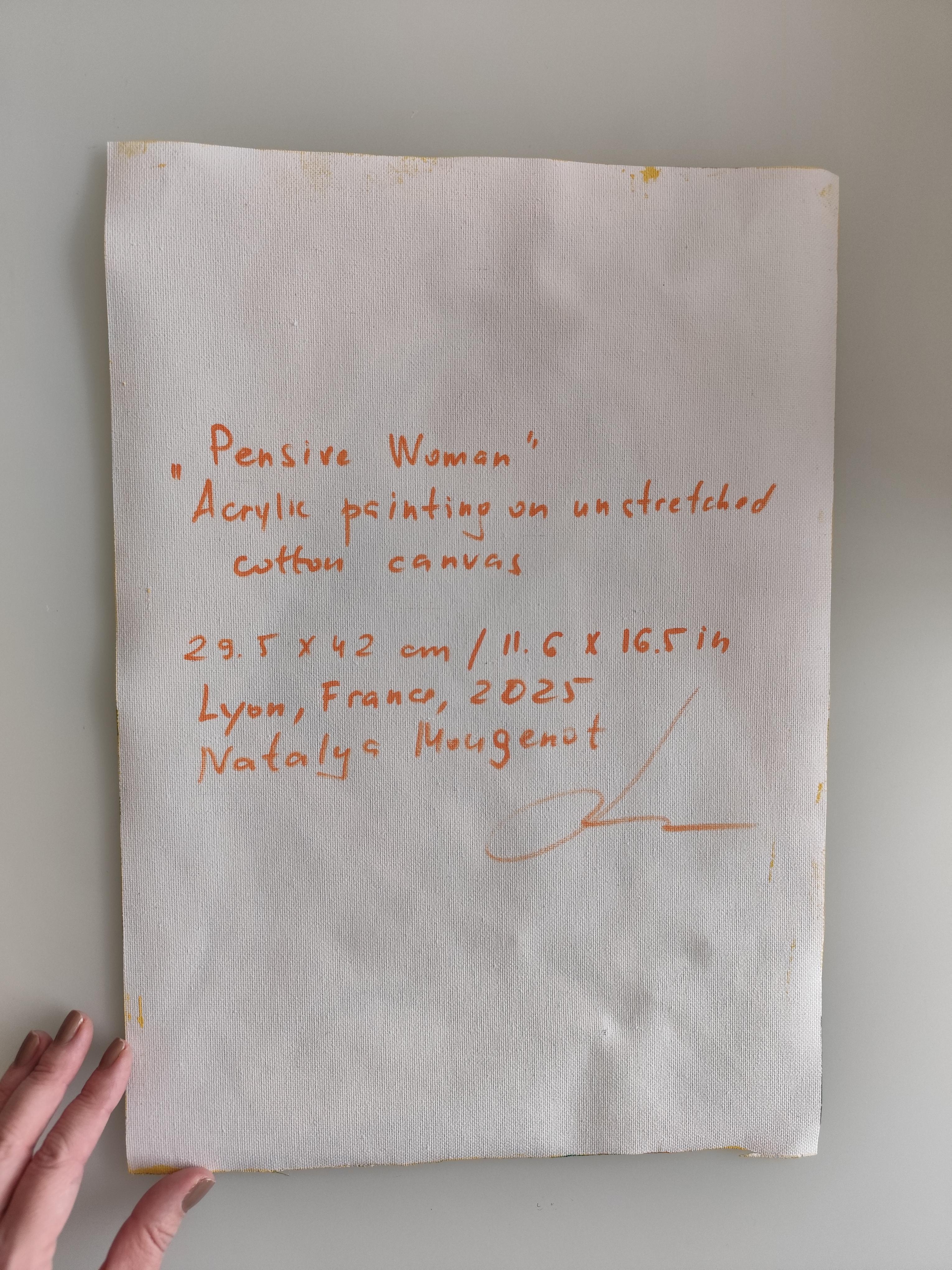 Contemporary abstract  expressionist woman's portrait 