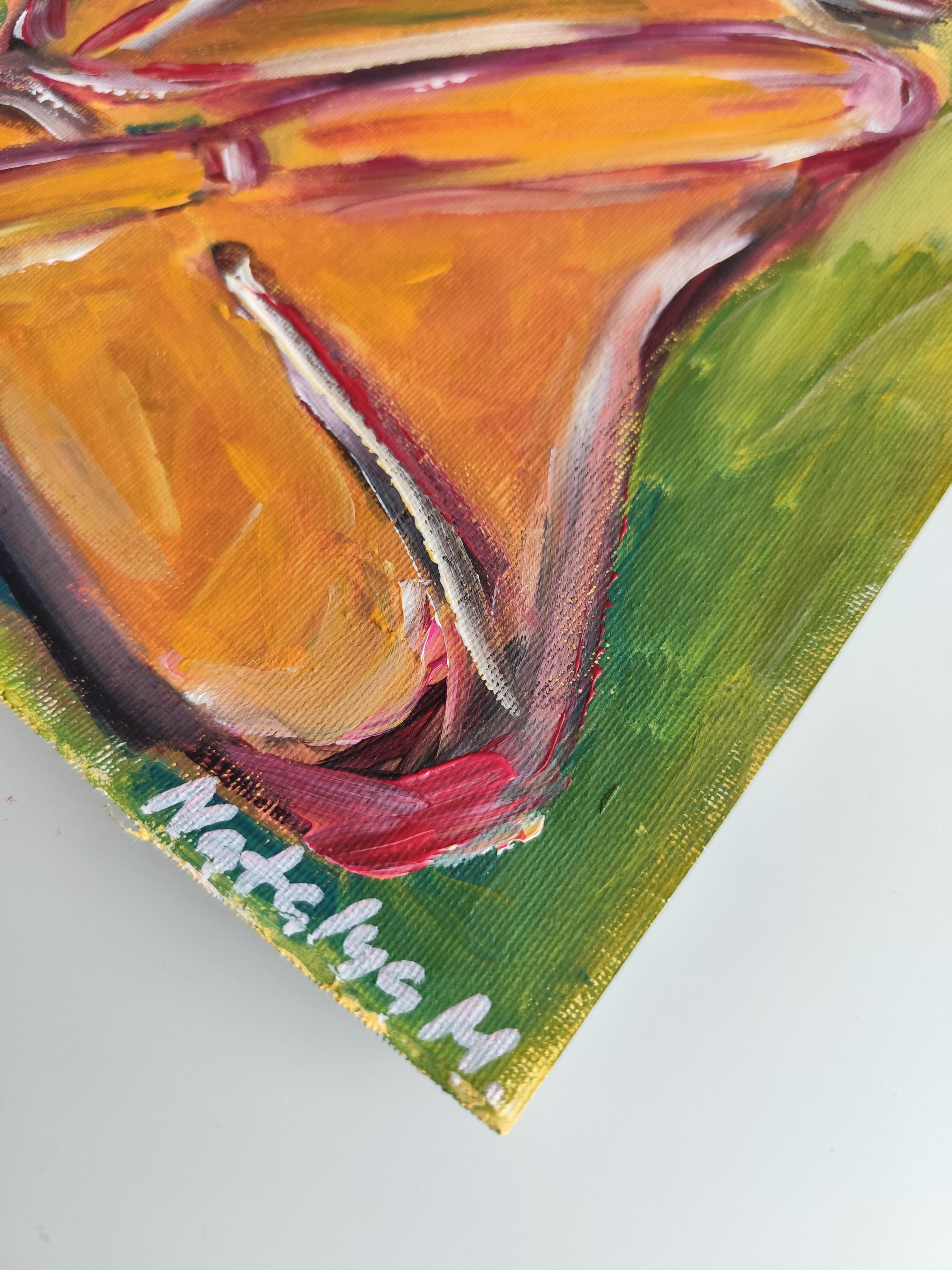 Contemporary abstract  expressionist woman's portrait 